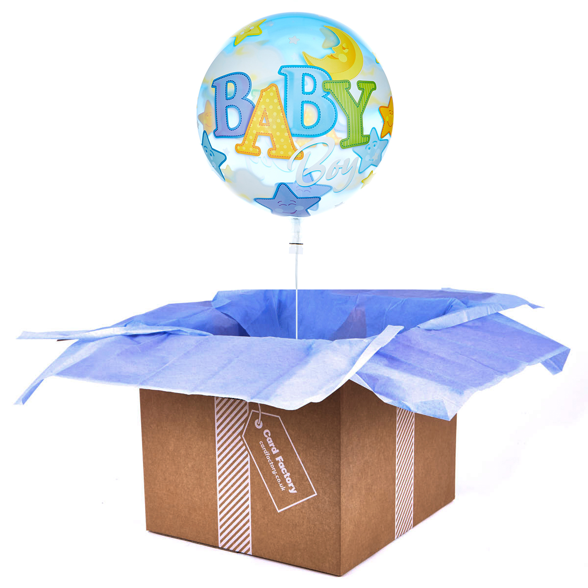 22-Inch Bubble Balloon - Baby Boy - DELIVERED INFLATED!