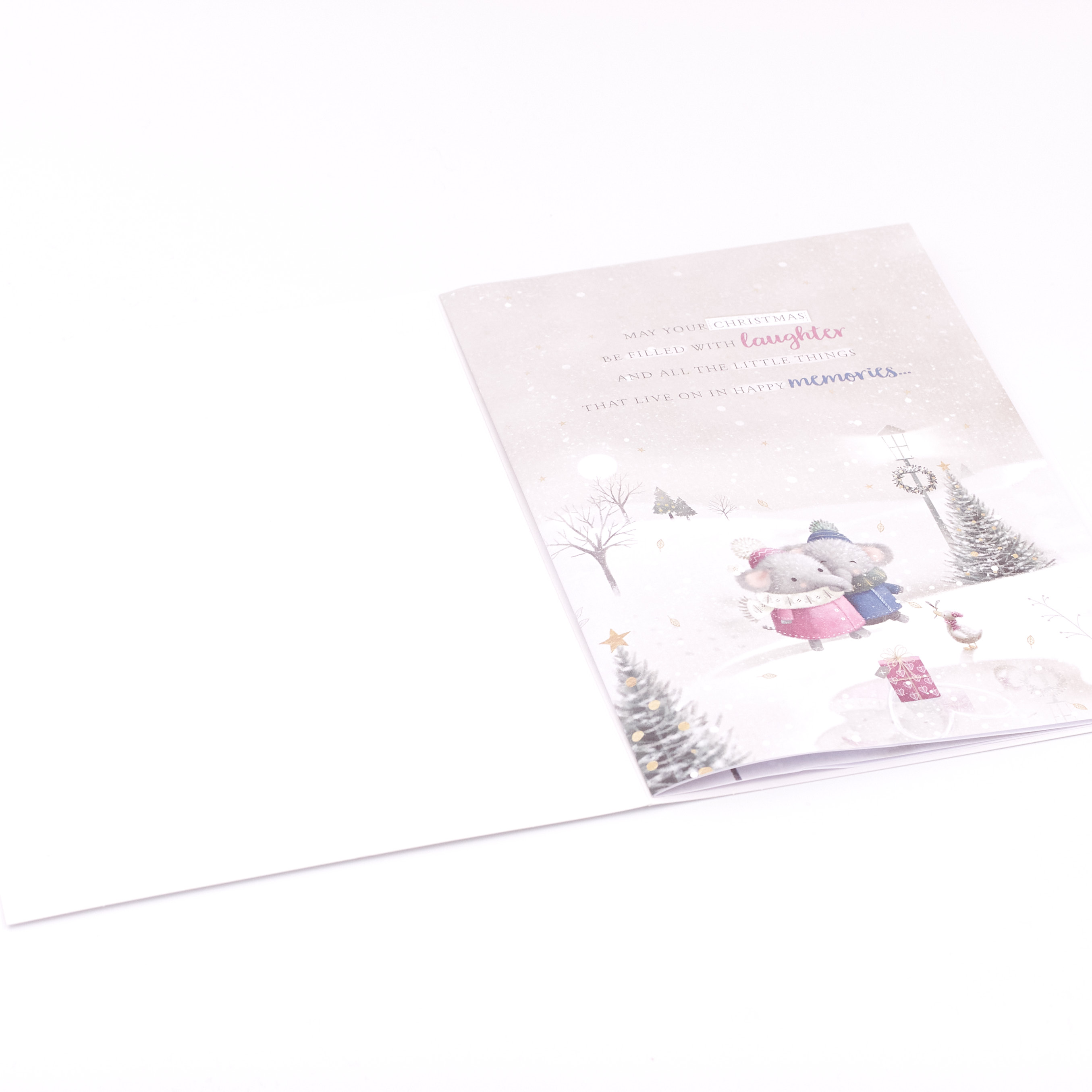 Christmas Card - To Both Of You, Cute Elephants In The Snow