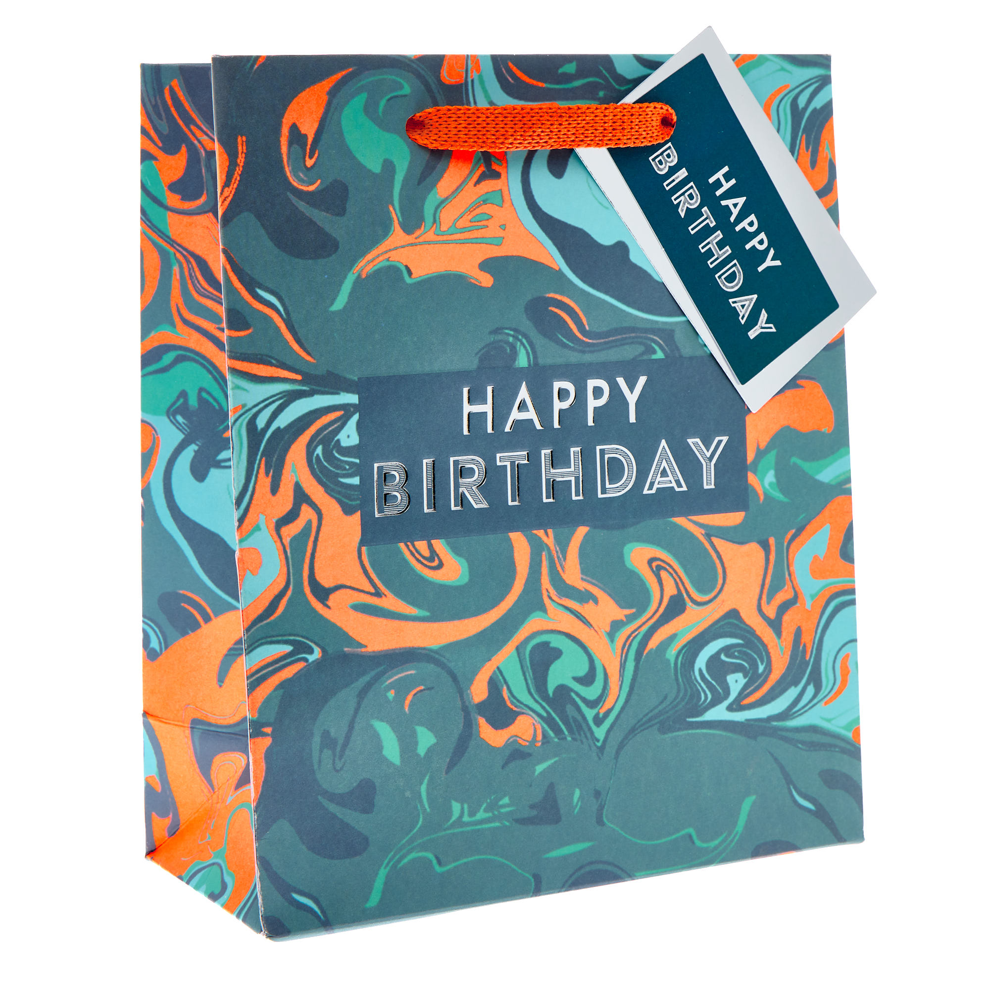 Neon Birthday Marble Medium Portrait Gift Bag
