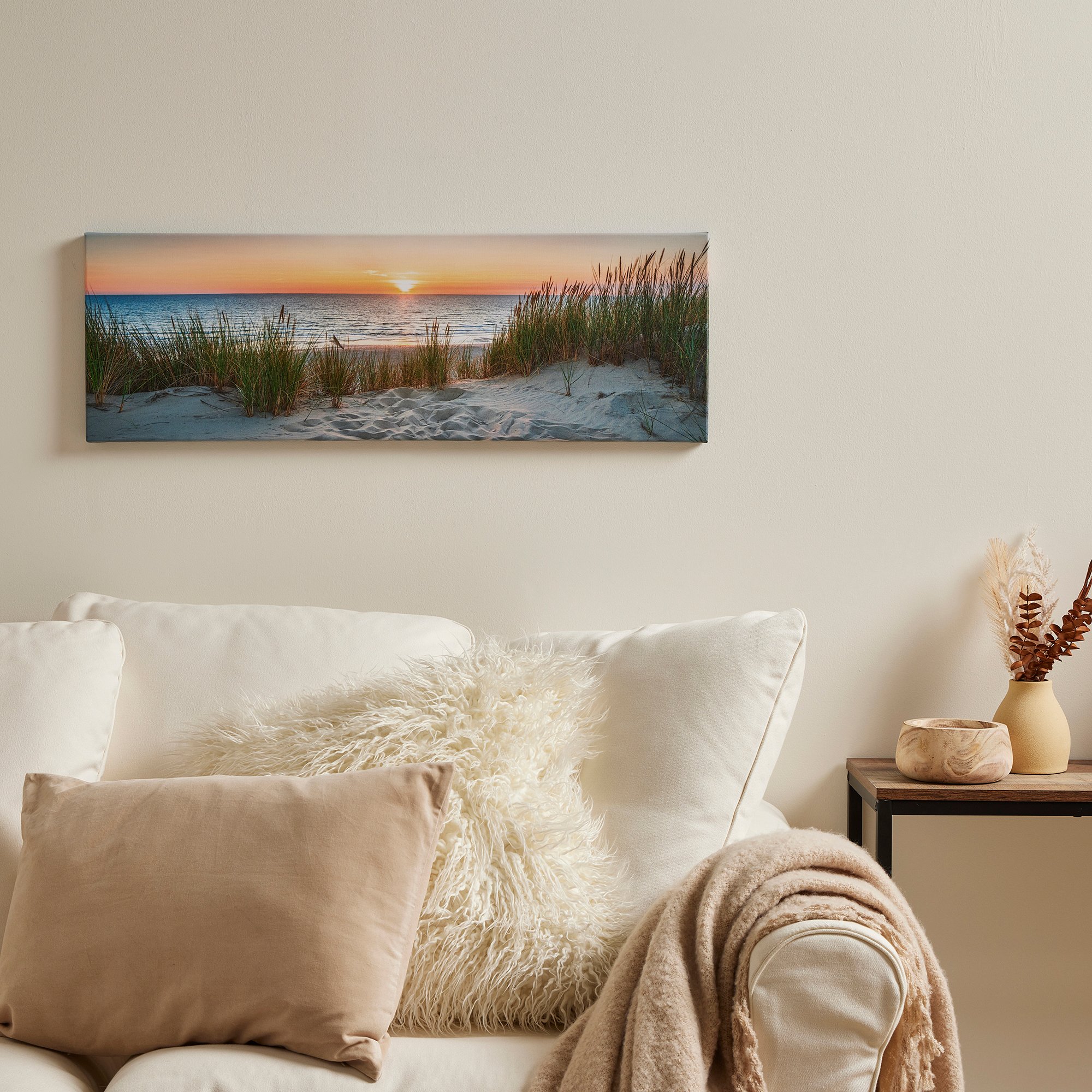 Personalised Panoramic Landscape Photo Canvas 30cm x 90cm