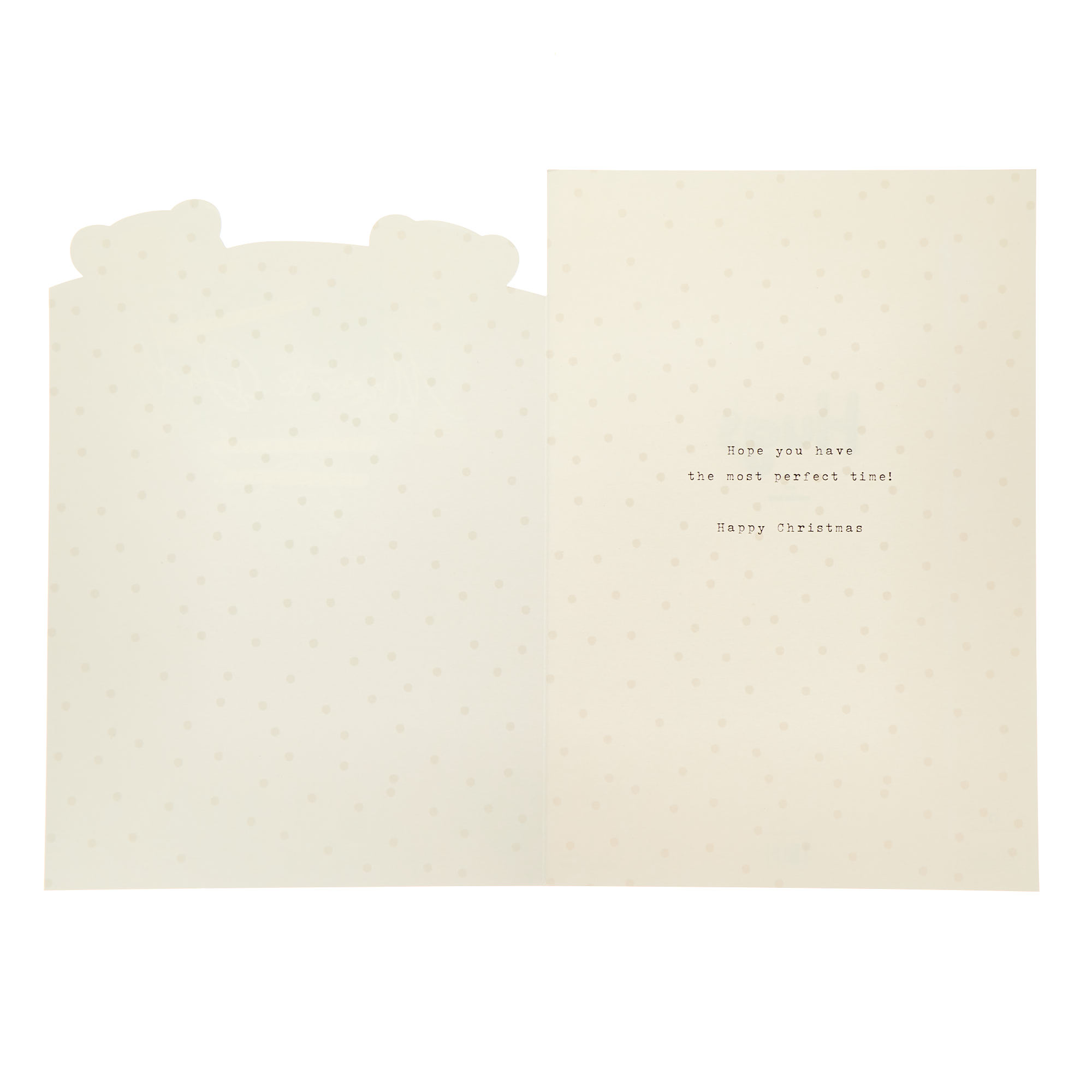 Mum & Dad Hugs Bears & Heart Christmas Card
