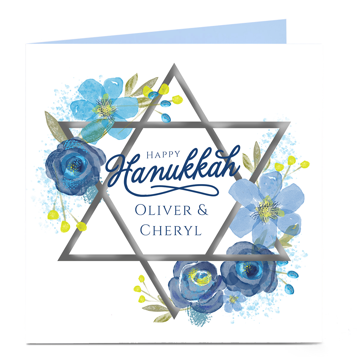 Personalised Hanukkah Card - Star Of David