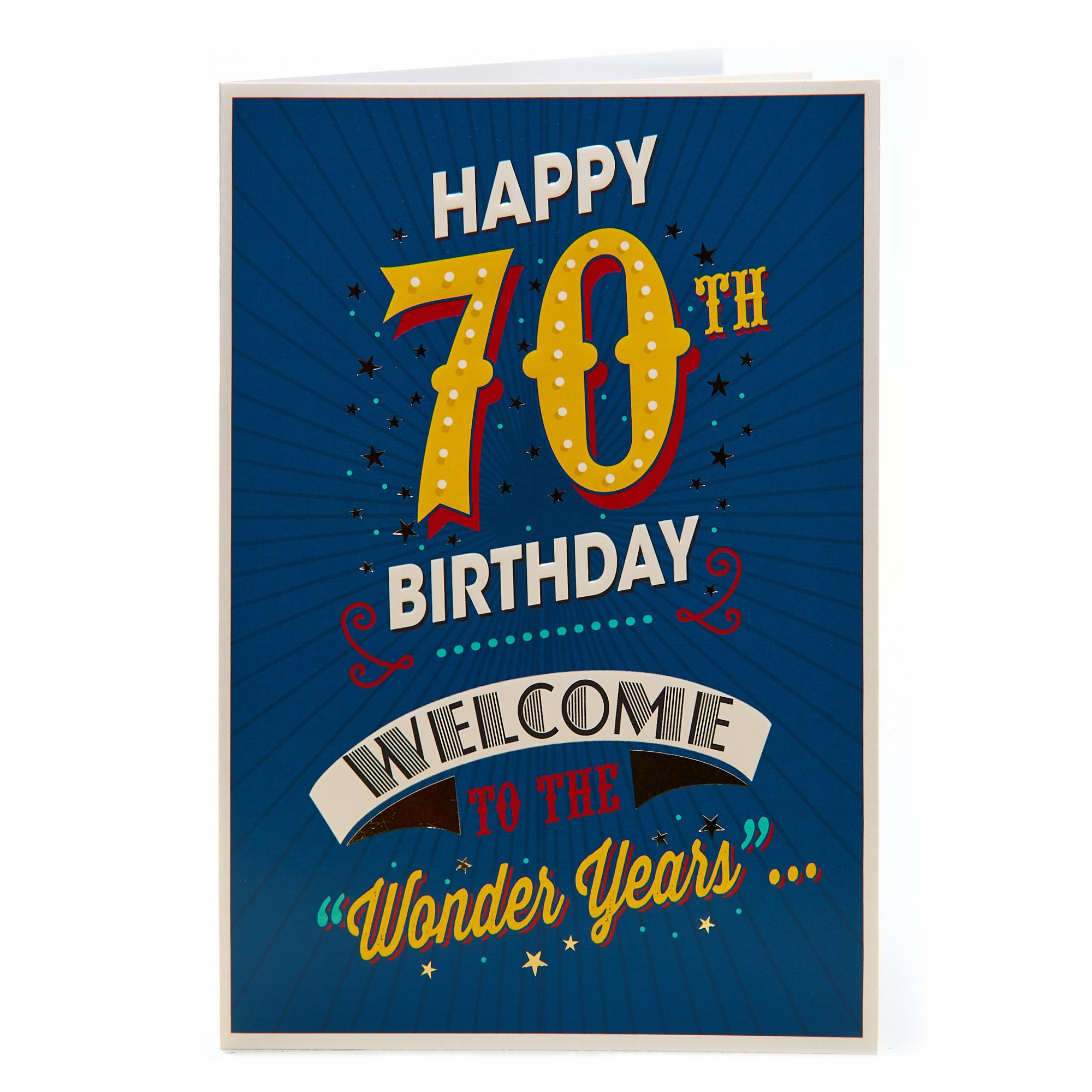 70th Birthday Card - The Wonder Years