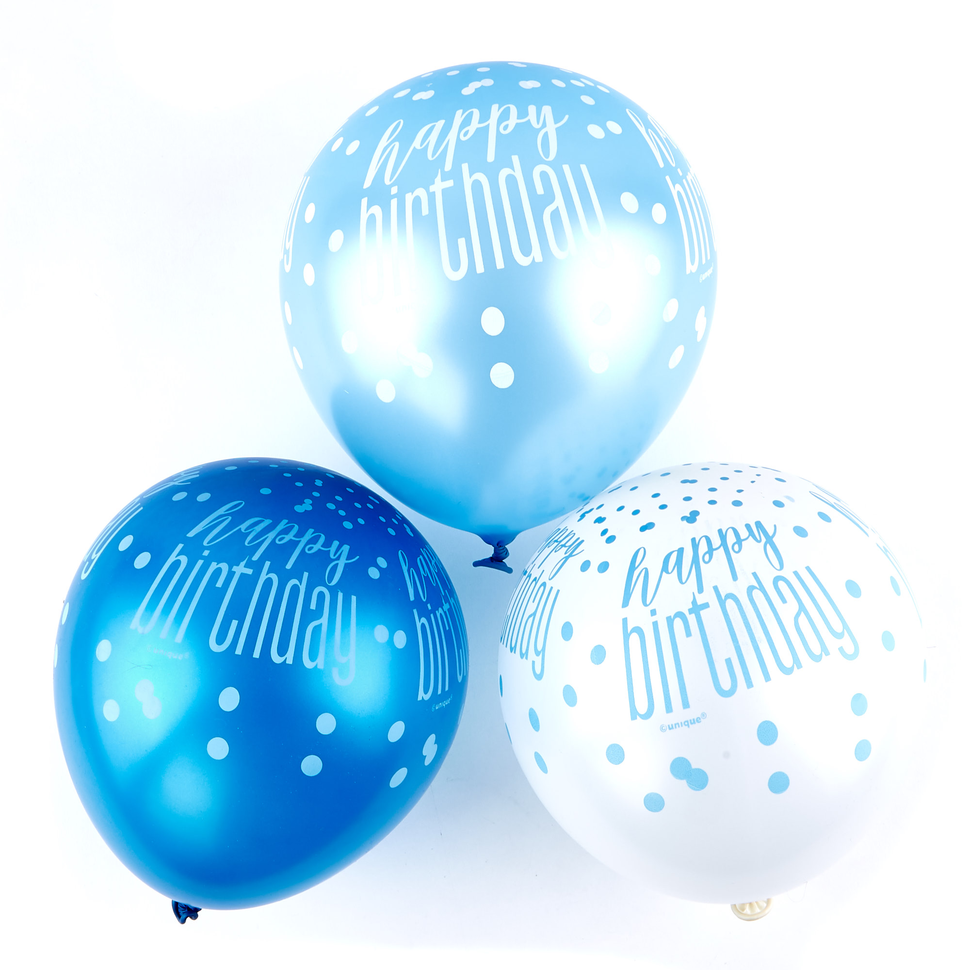 Blue Happy Birthday Party Tableware & Decorations Bundle - 16 Guests