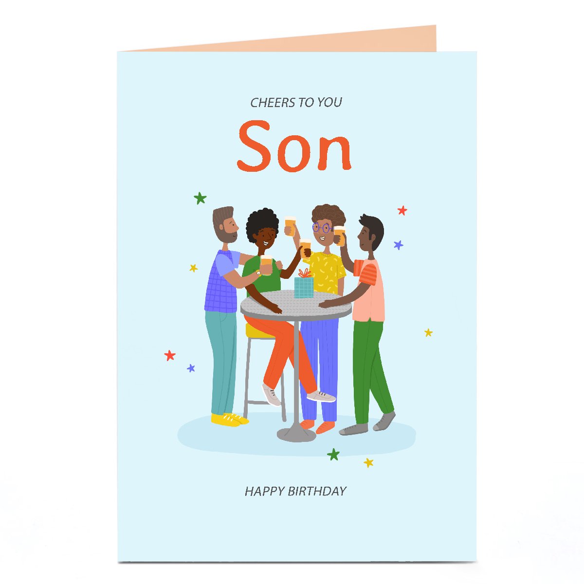 Personalised Birthday Card - Cheers to You, Any Relation