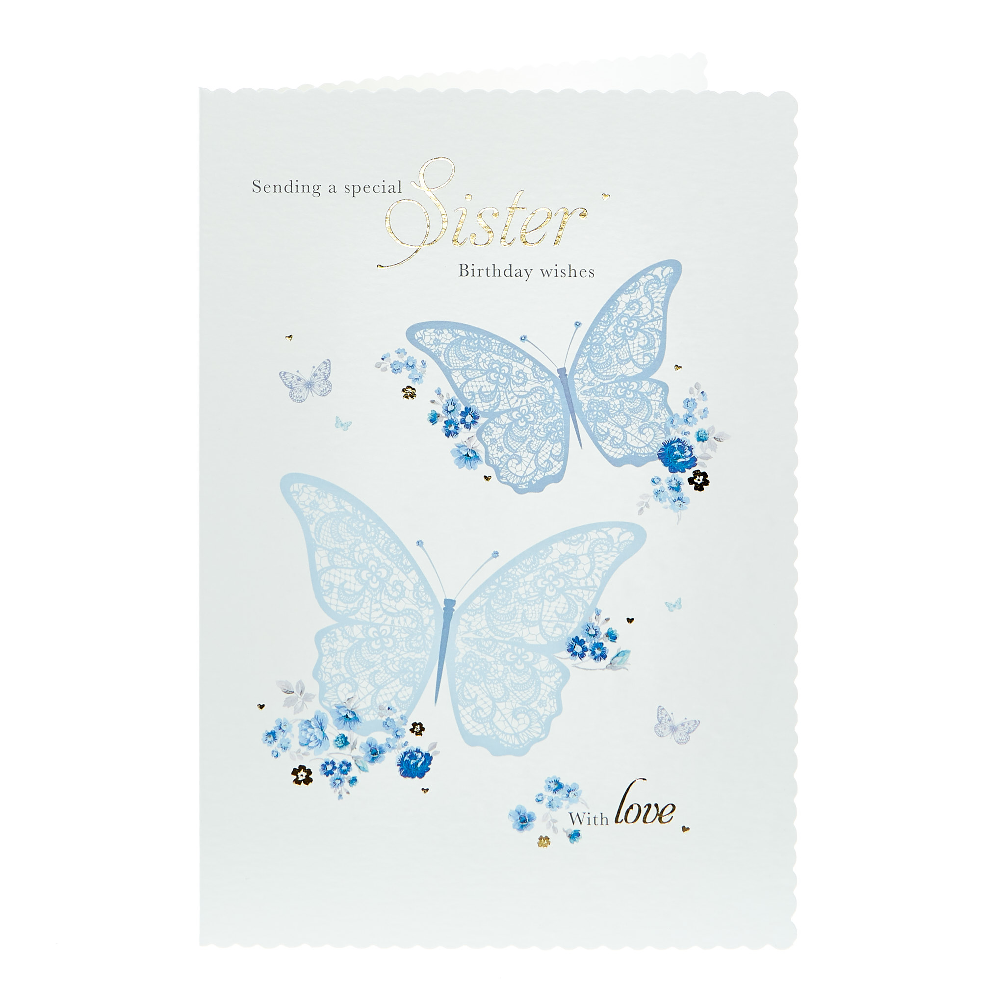 buy birthday card special sister butterflies for gbp 0