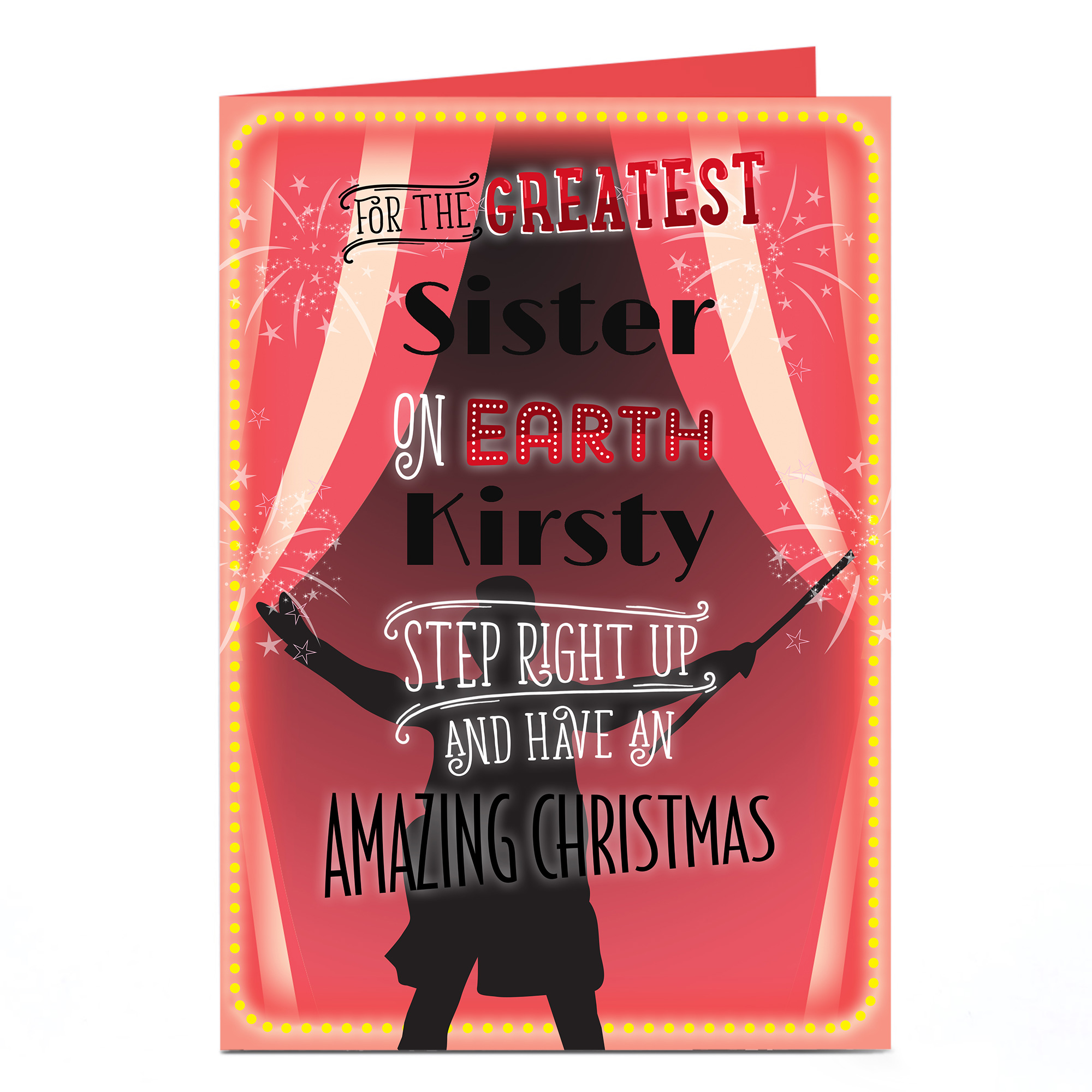 Personalised Christmas Card - The Greatest On Earth, Sister