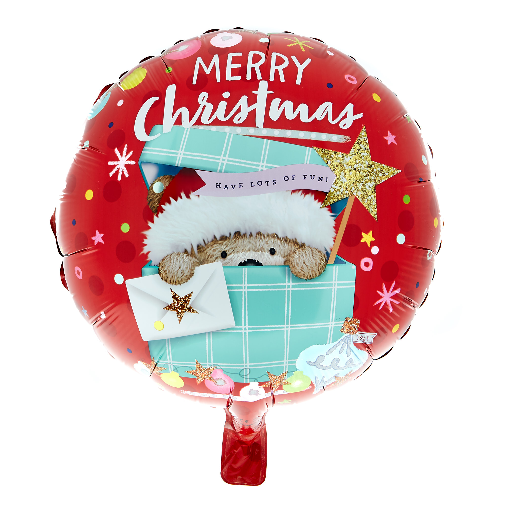 Hugs Bear Merry Christmas 18-Inch Foil Helium Balloon