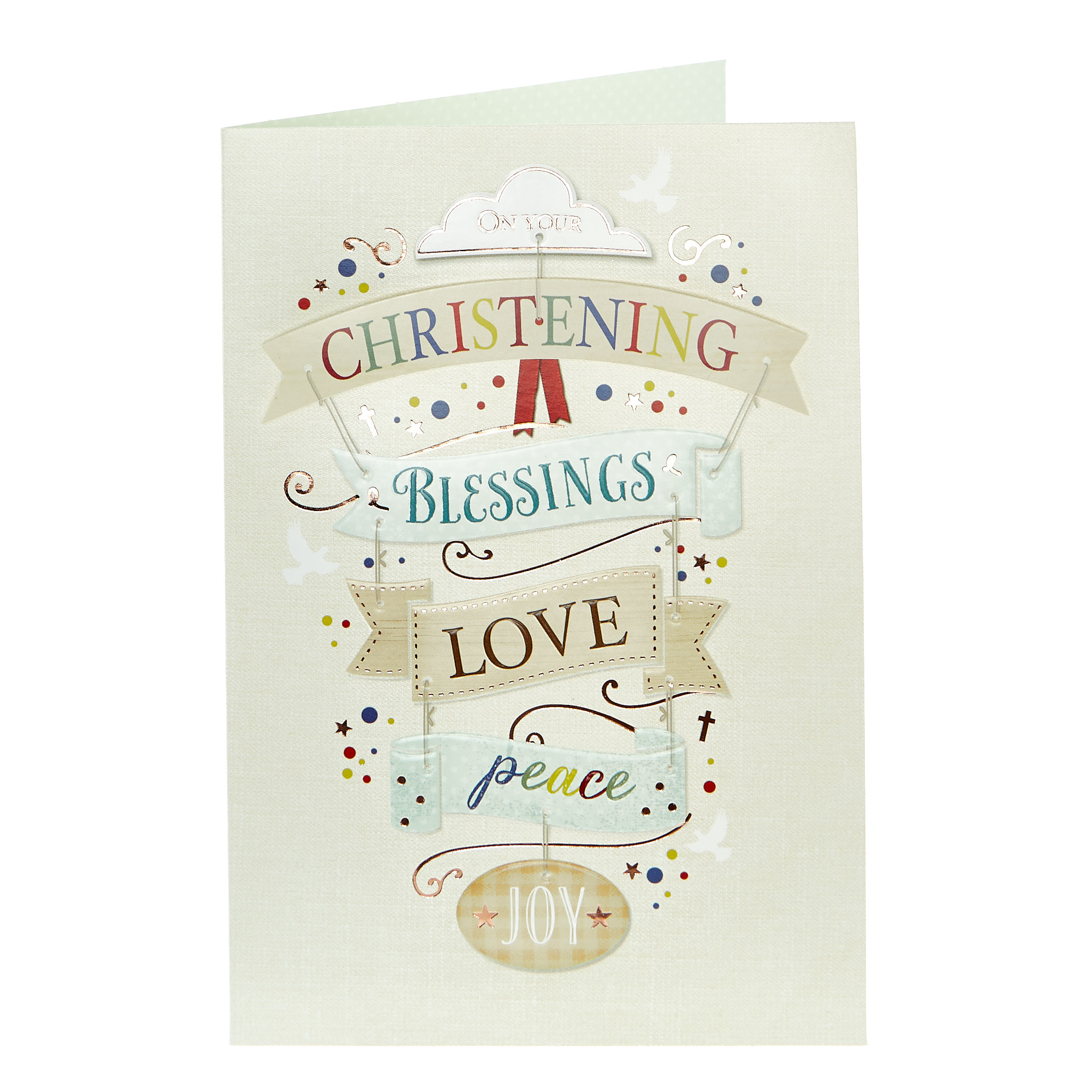 Christening Card - Blessings & Love