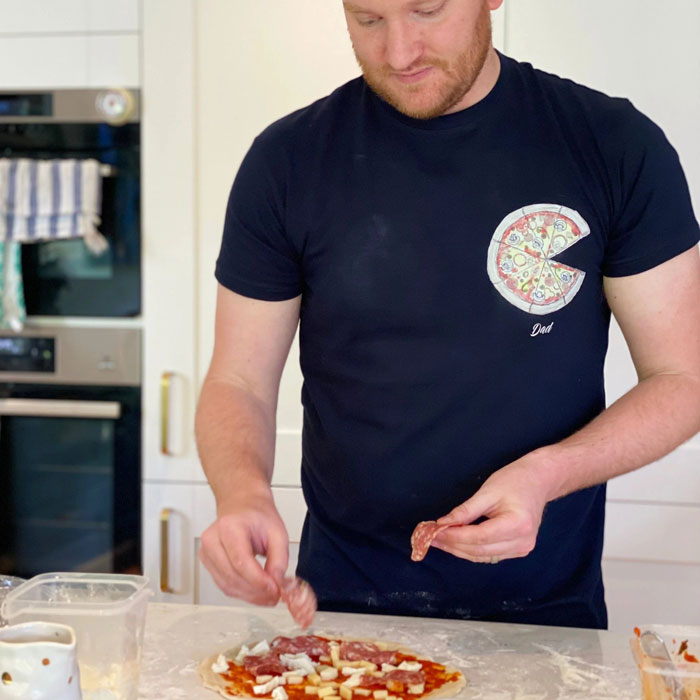 Personalised Daddy and Me Pizza T-Shirts - 1 Child