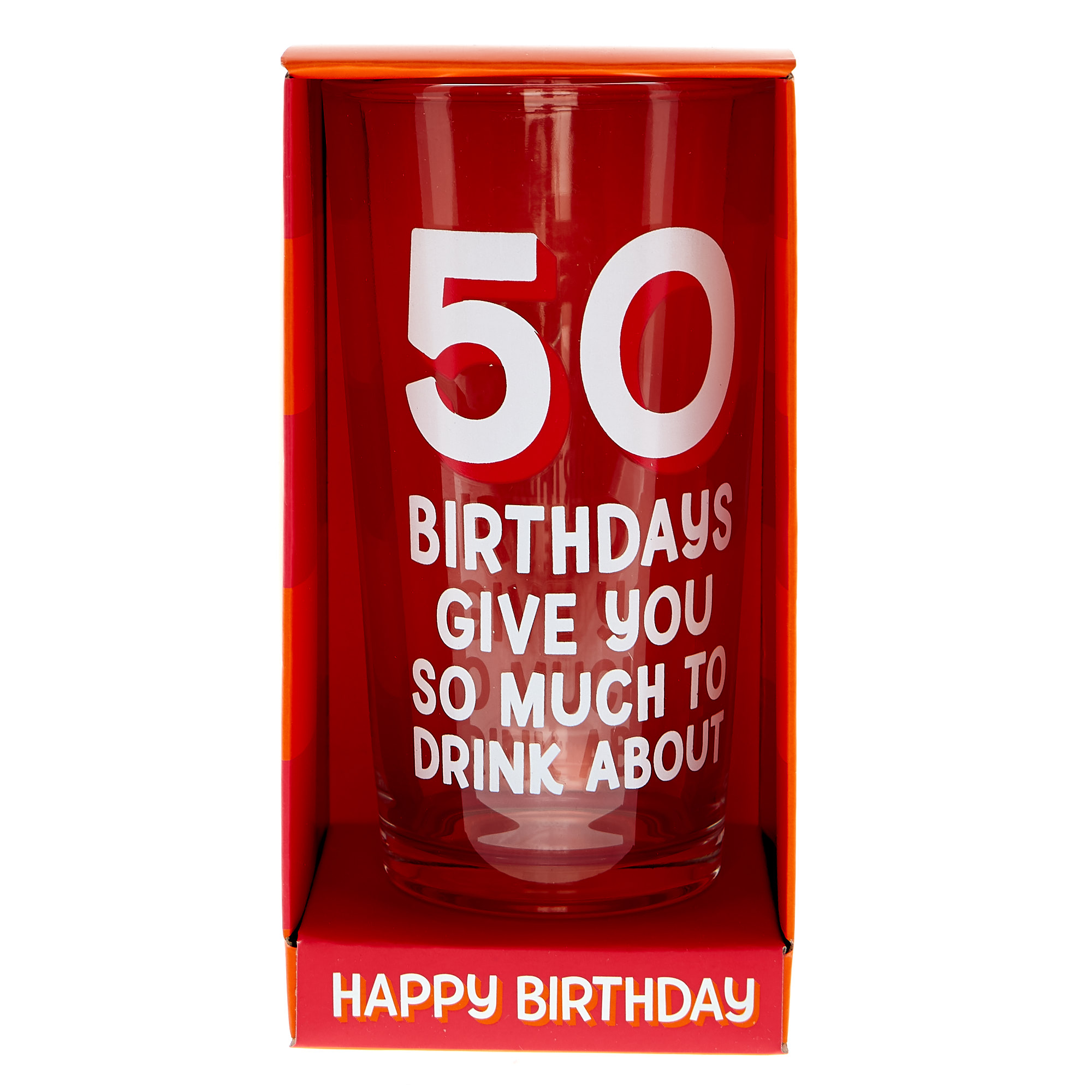 50th Birthday Pint Glass - So Much To Drink About 
