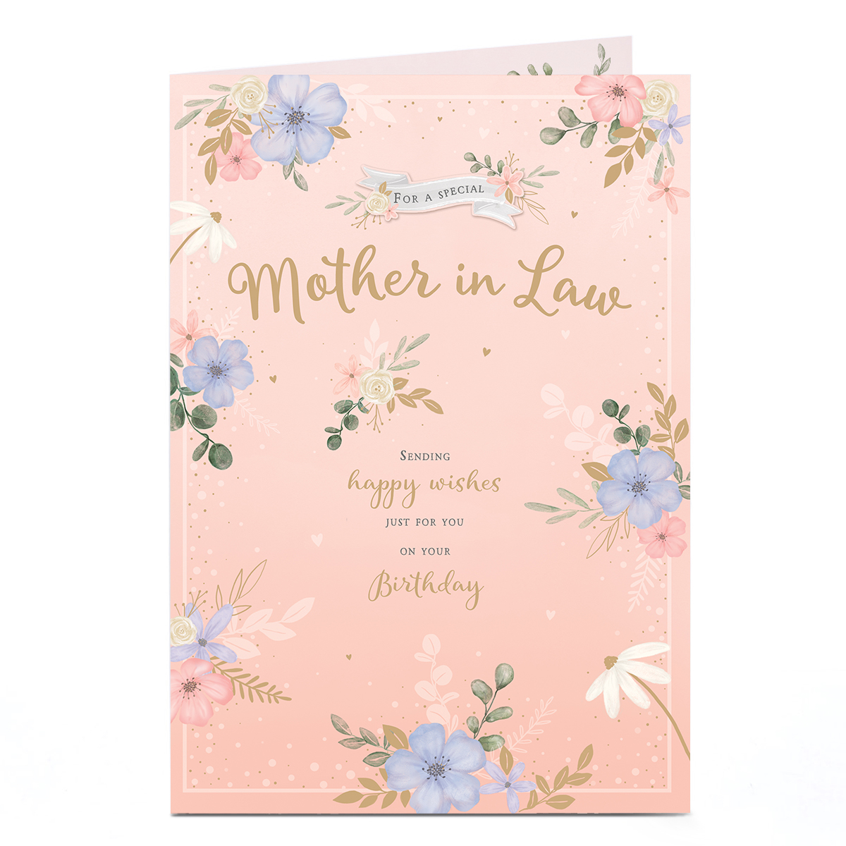 Birthday Card - Peach and Lilac Flowers, Special Mother in Law