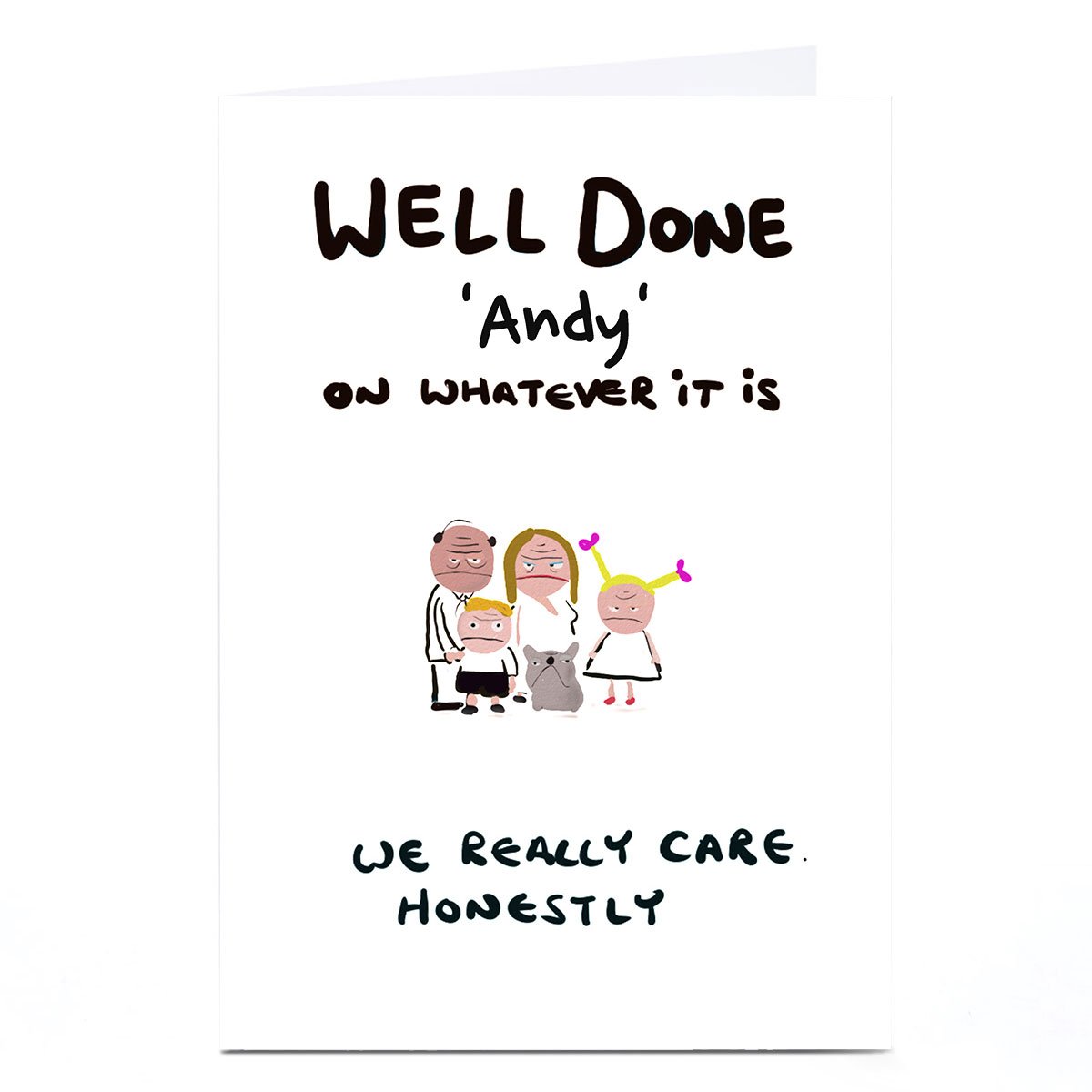 Personalised Do Something David Card - Well Done