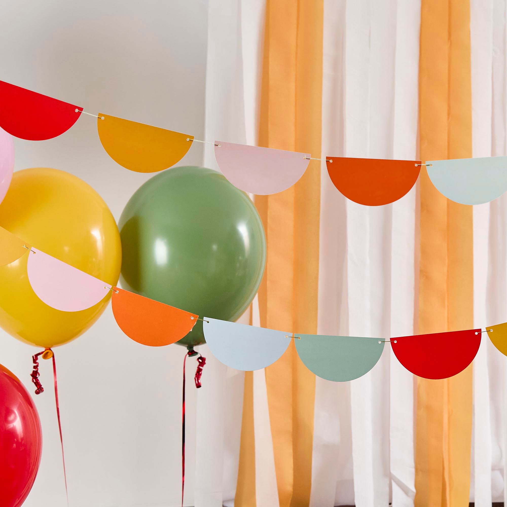 Rainbow Scallop Card Garland