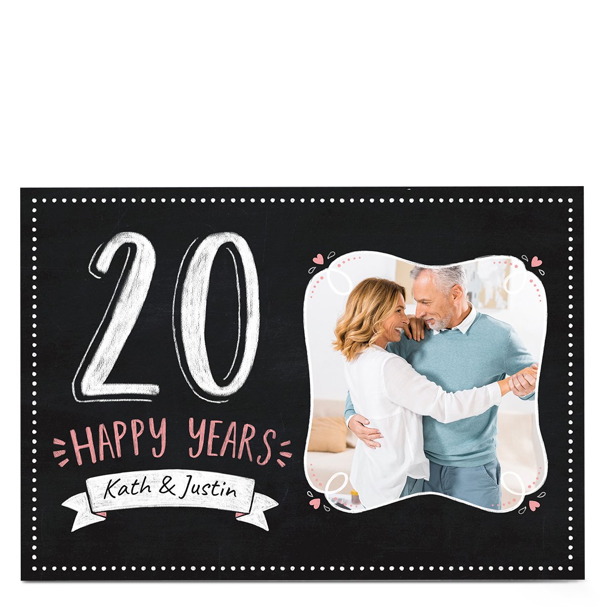 Photo Wedding Anniversary Card - 20 Happy Years