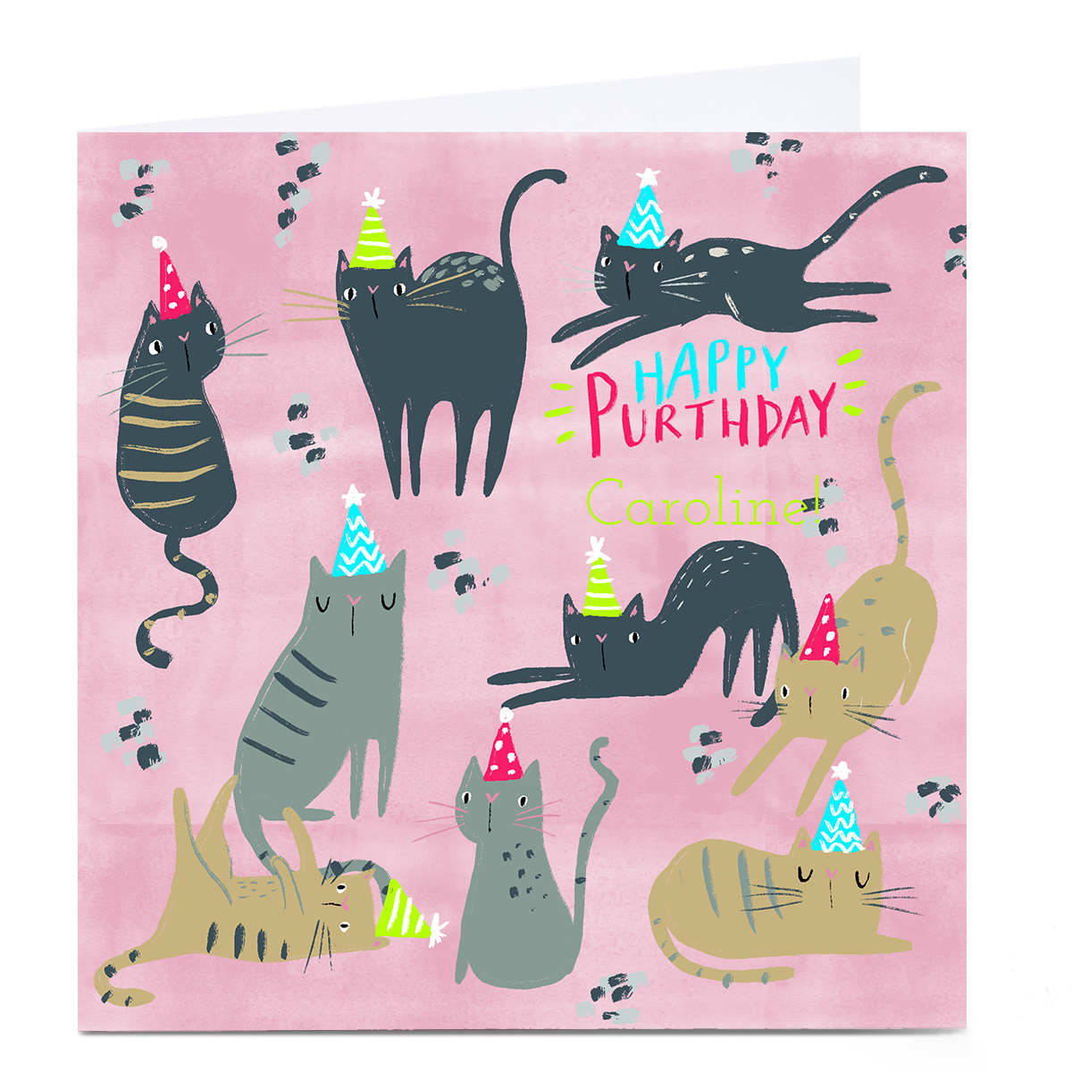 Personalised Emma Valenghi Birthday Card - Happy Purthday
