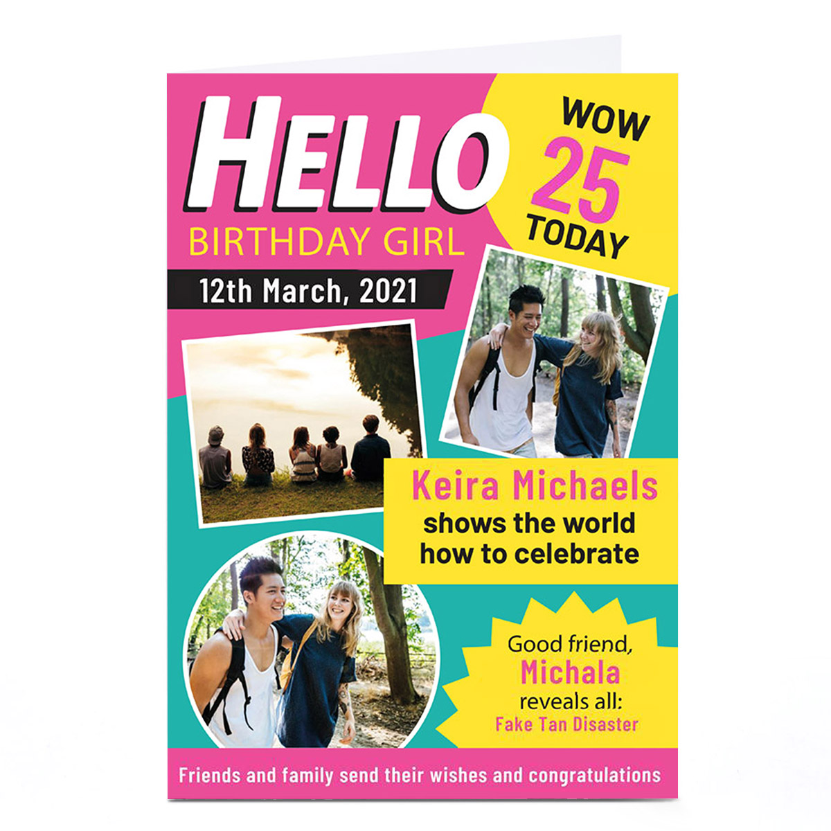 Personalised Birthday Photo Card - Hello Magazine 