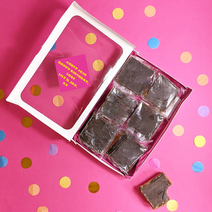 Personalised Birthday Gooey Brownies Gift Box