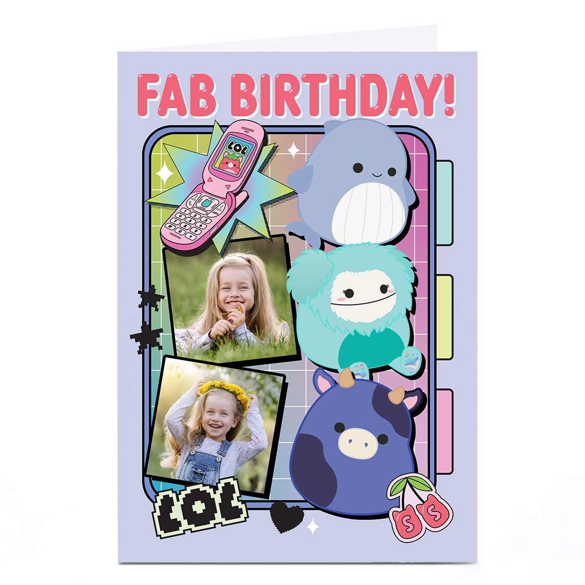 Personalised Birthday Card - Squishmallows, Photo Upload