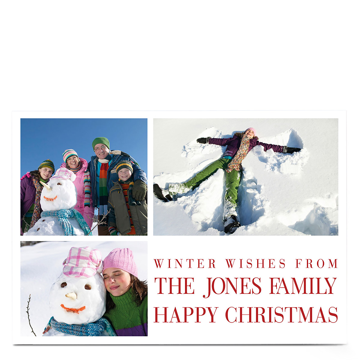 Multi Photo Christmas Card - Winter Wishes From