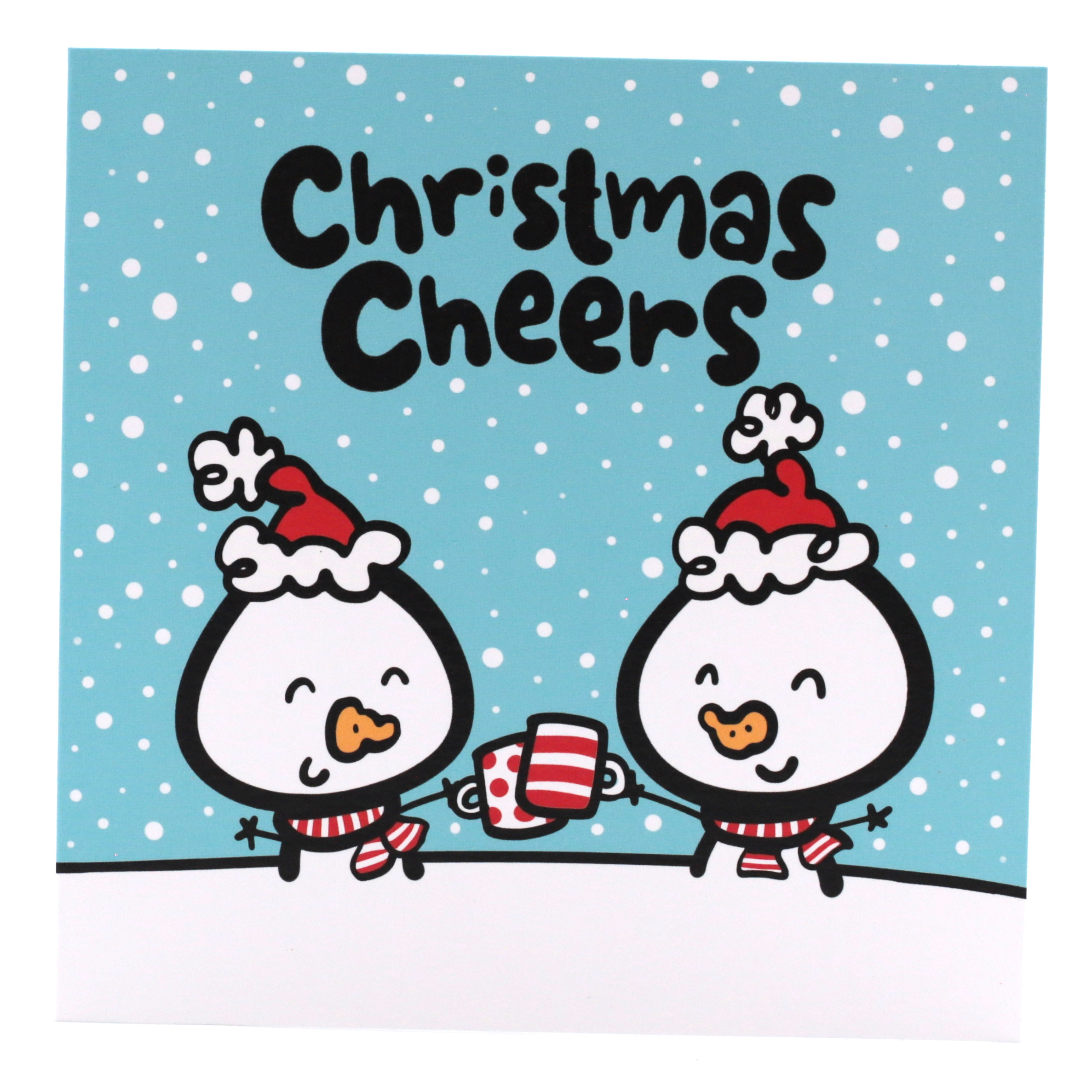 Fruitloops Christmas Card - Cute Snowmen, Christmas Cheer