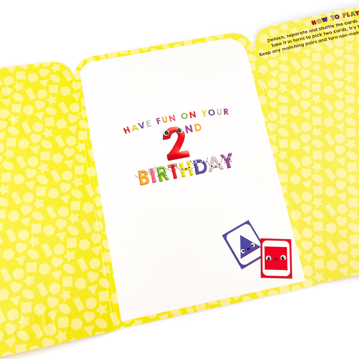 2nd Birthday Card & Memory Matching Game