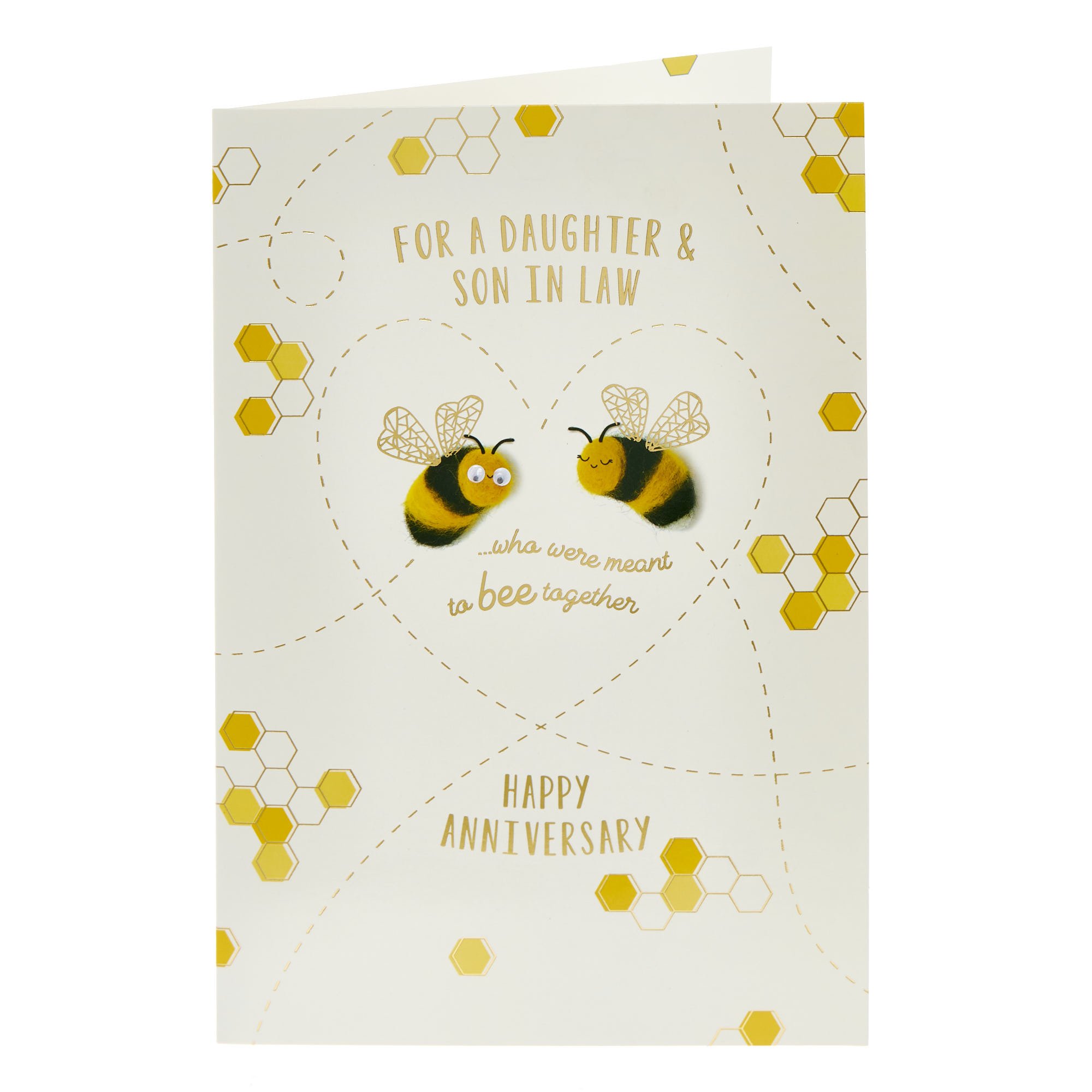 Daughter & Son in Law Bees Wedding Anniversary Card