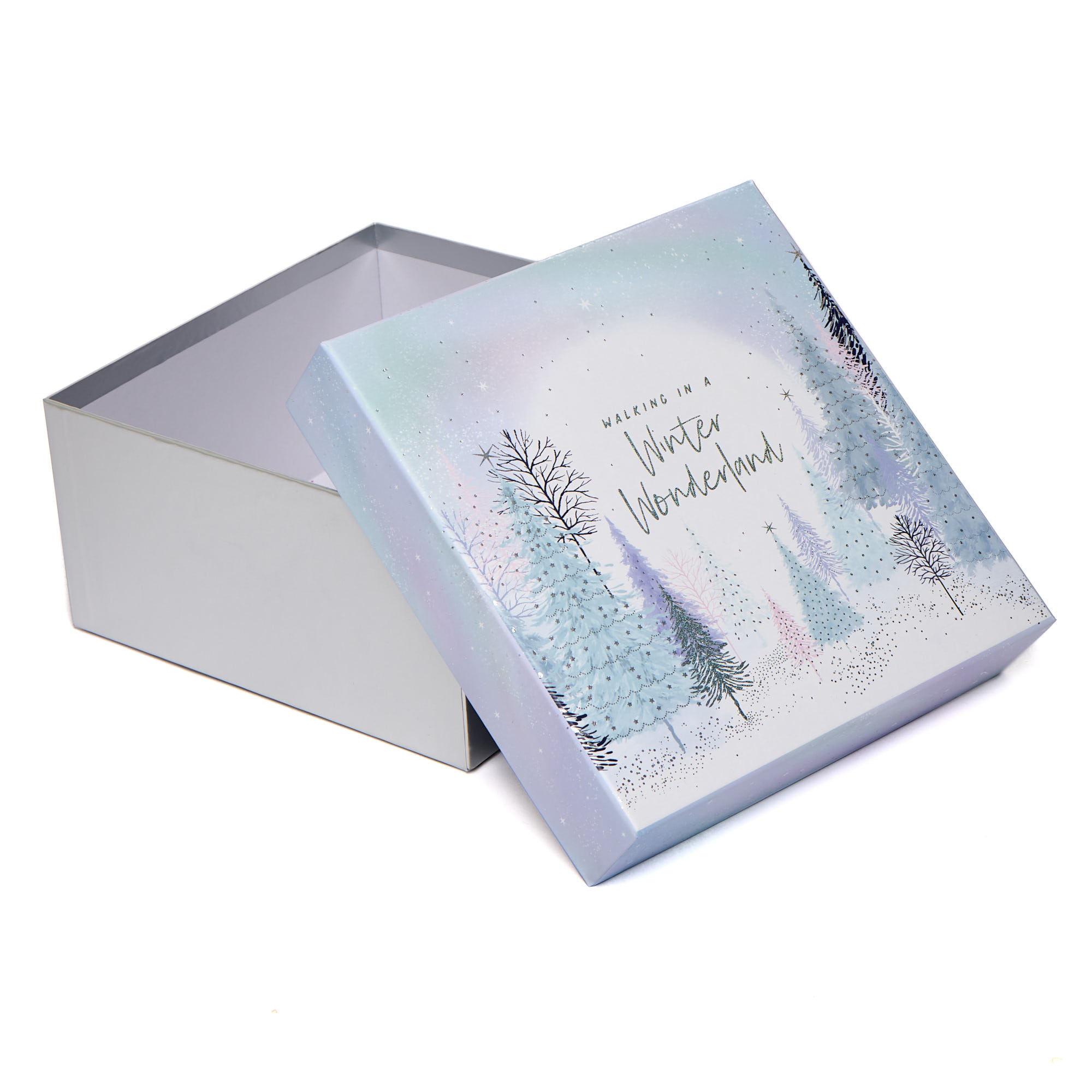 Frosted Glimmer Nested Christmas Gift Boxes - Pack of 4