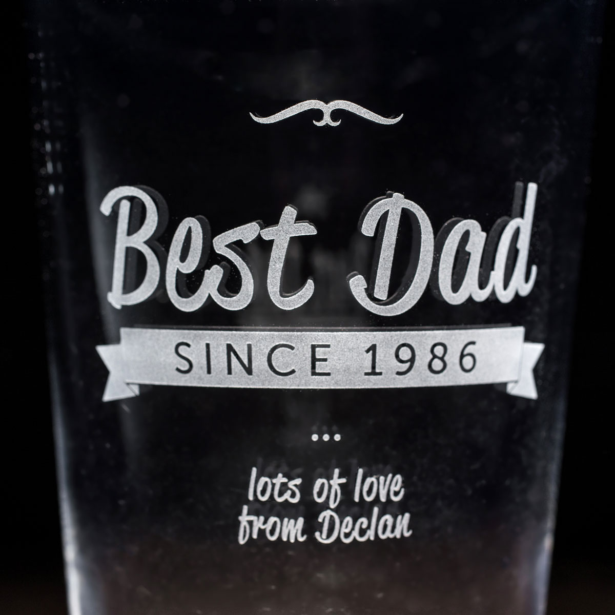 Personalised Best Dad Pint Glass