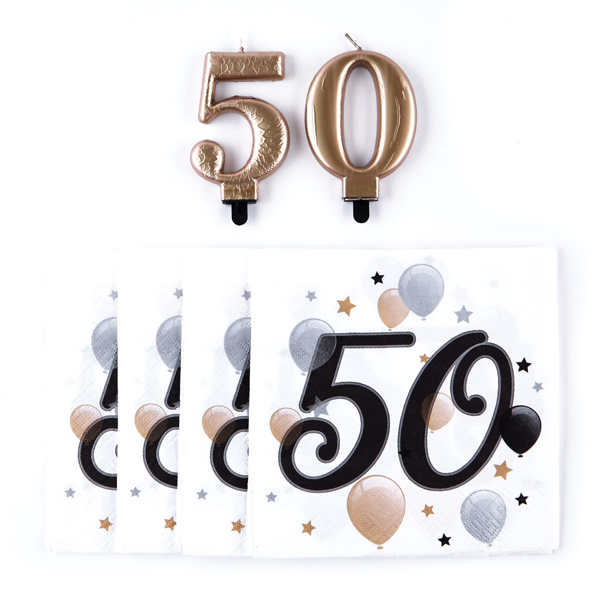 50th Birthday Napkin & Candle Bundle