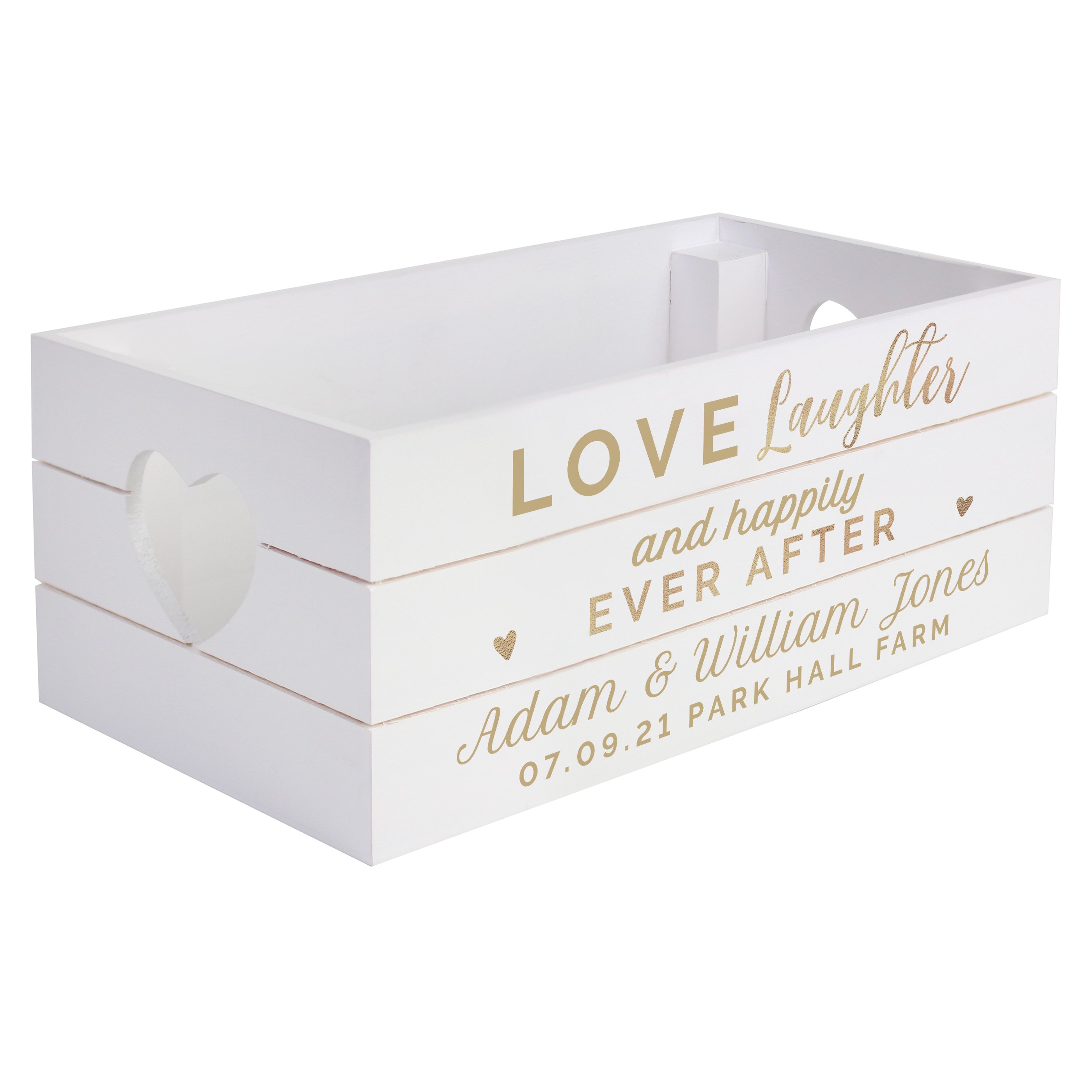 Personalised Happily Ever After Wooden Crate