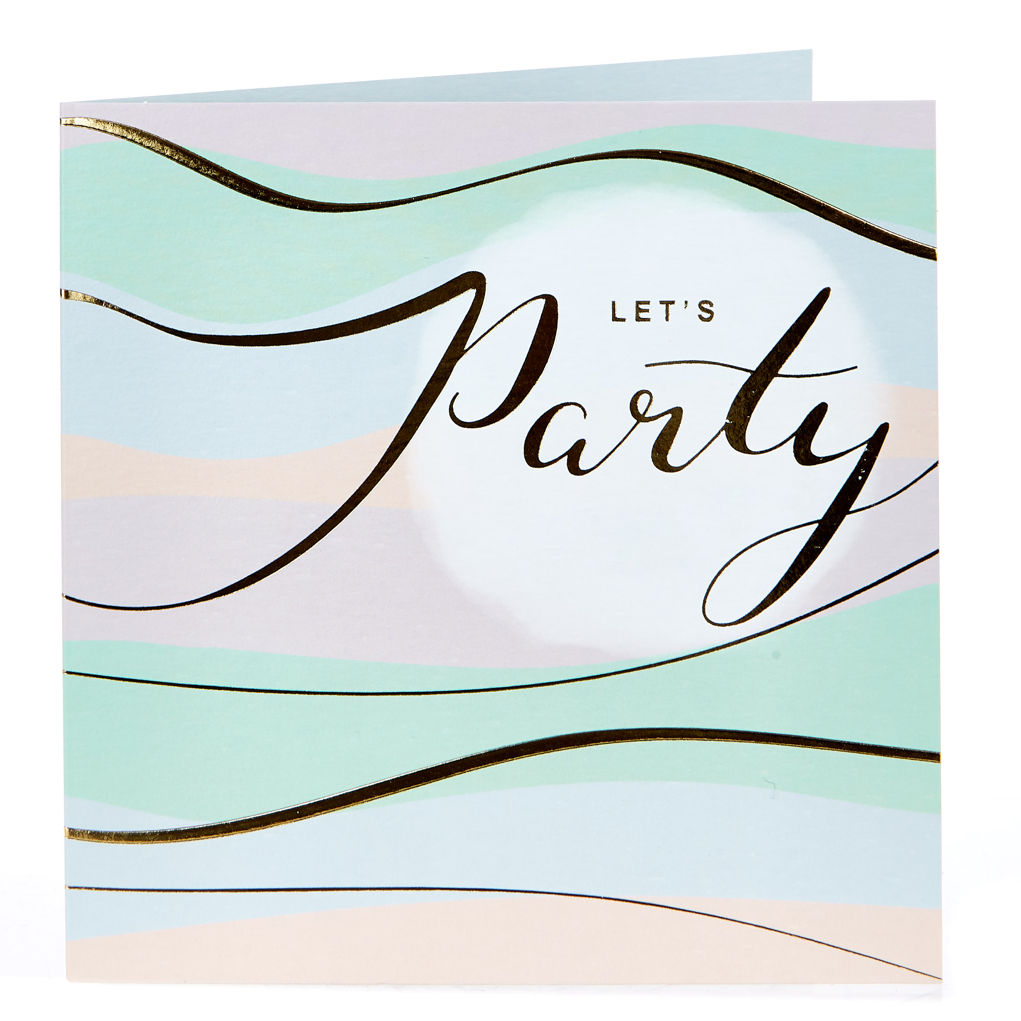 Blank Card - Let's Party, Pastel 