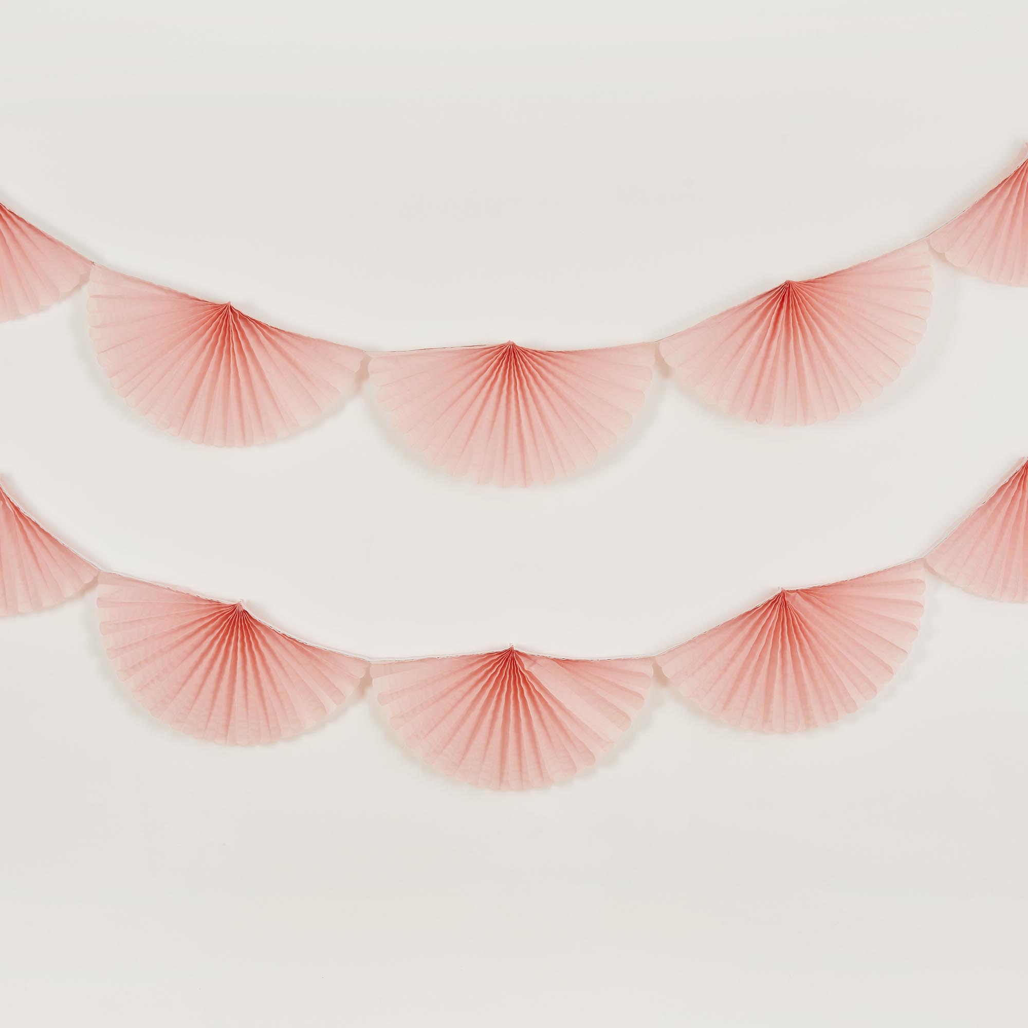 Pink Paper Fan Garland 2m