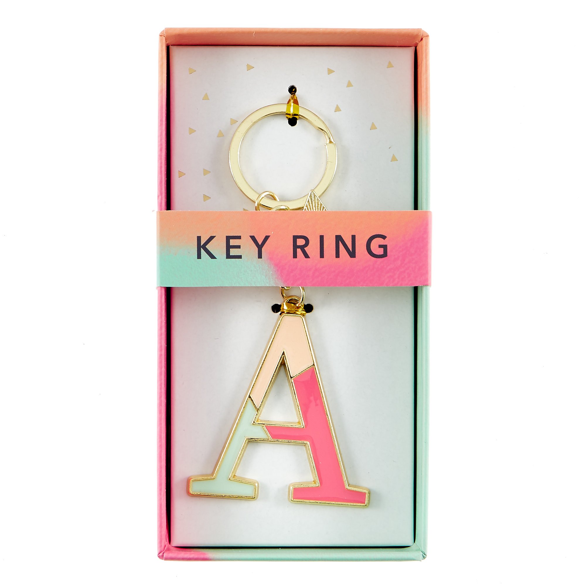 Letter A Alphabet Keyring