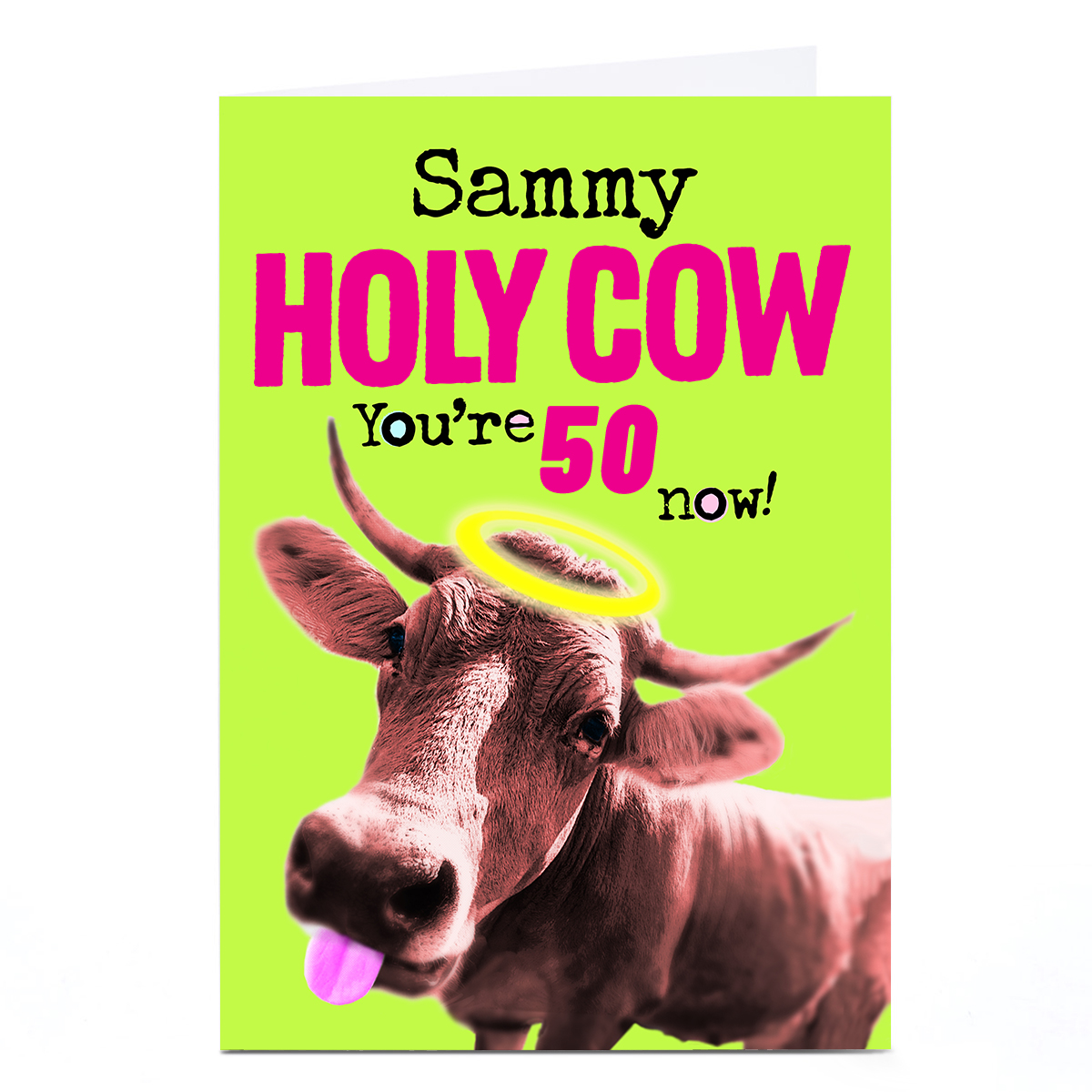 Personalised PG Quips Card - Holy Cow