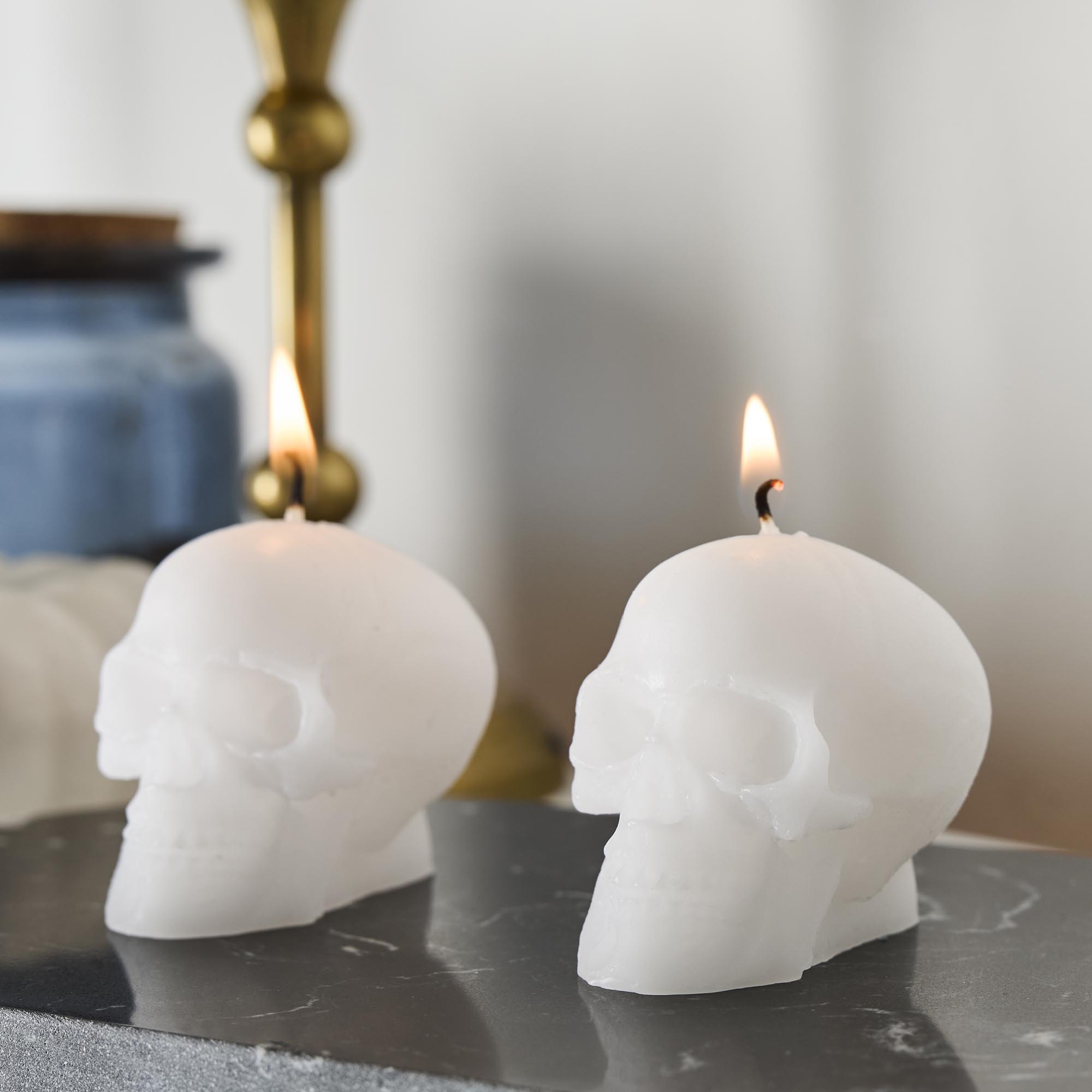 Mini Skull Candles - Pack of 2