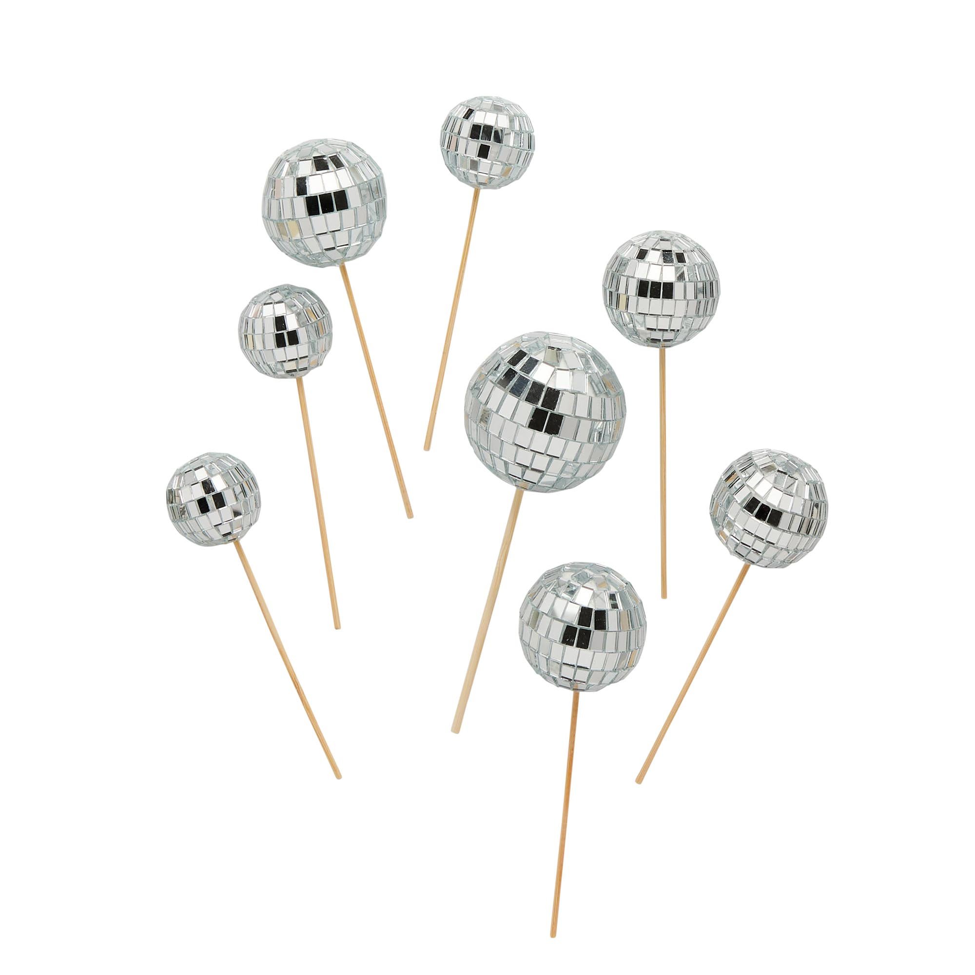 Disco Ball Food Decorations - Pack of 8