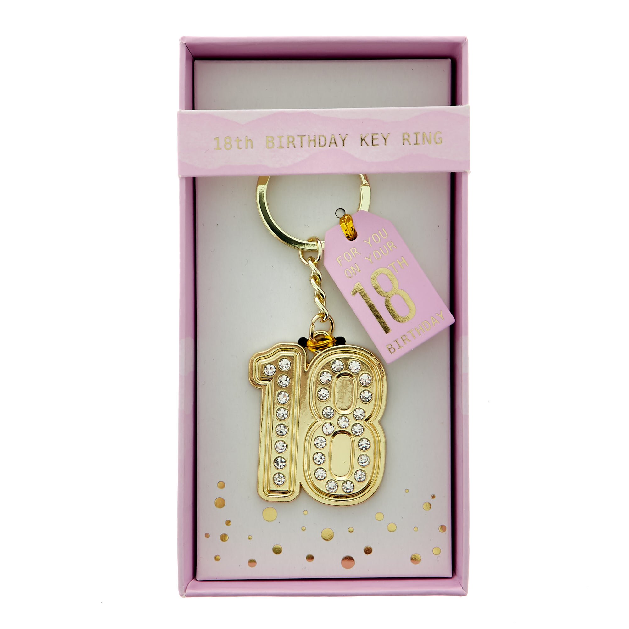 18th Birthday Diamante Keyring