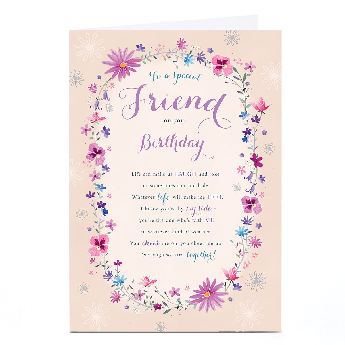 Personalised Birthday Card - To A Special Friend On Your Birthday