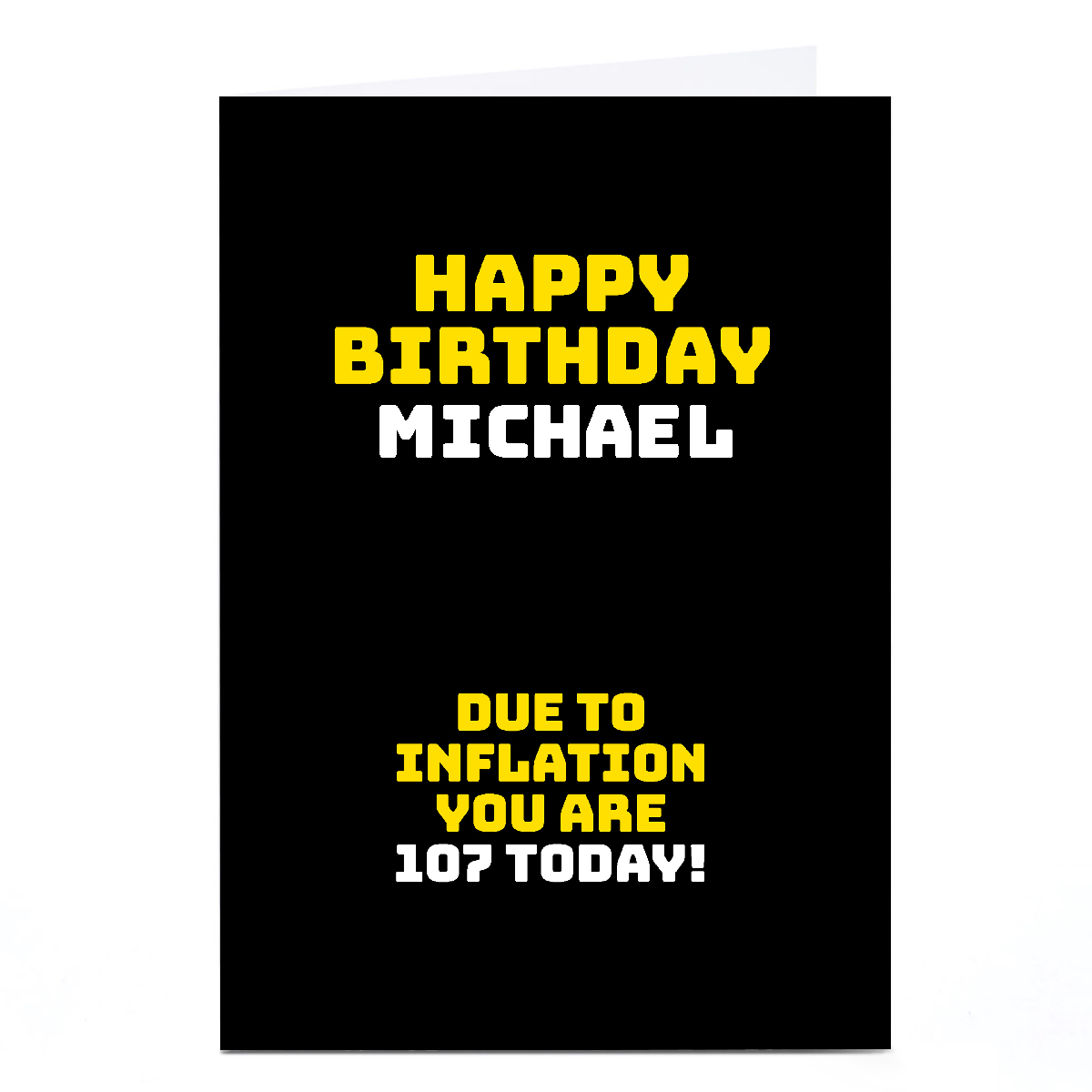 Personalised PG Quips Birthday Card - Age Inflation