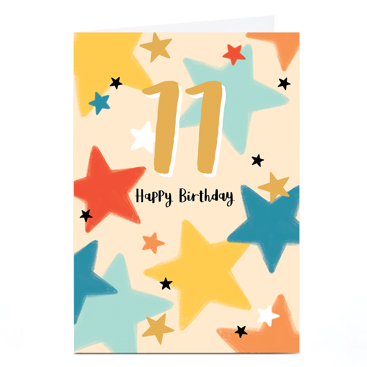 Personalised 11th Birthday Card - Bright Stars 11 Happy Birthday