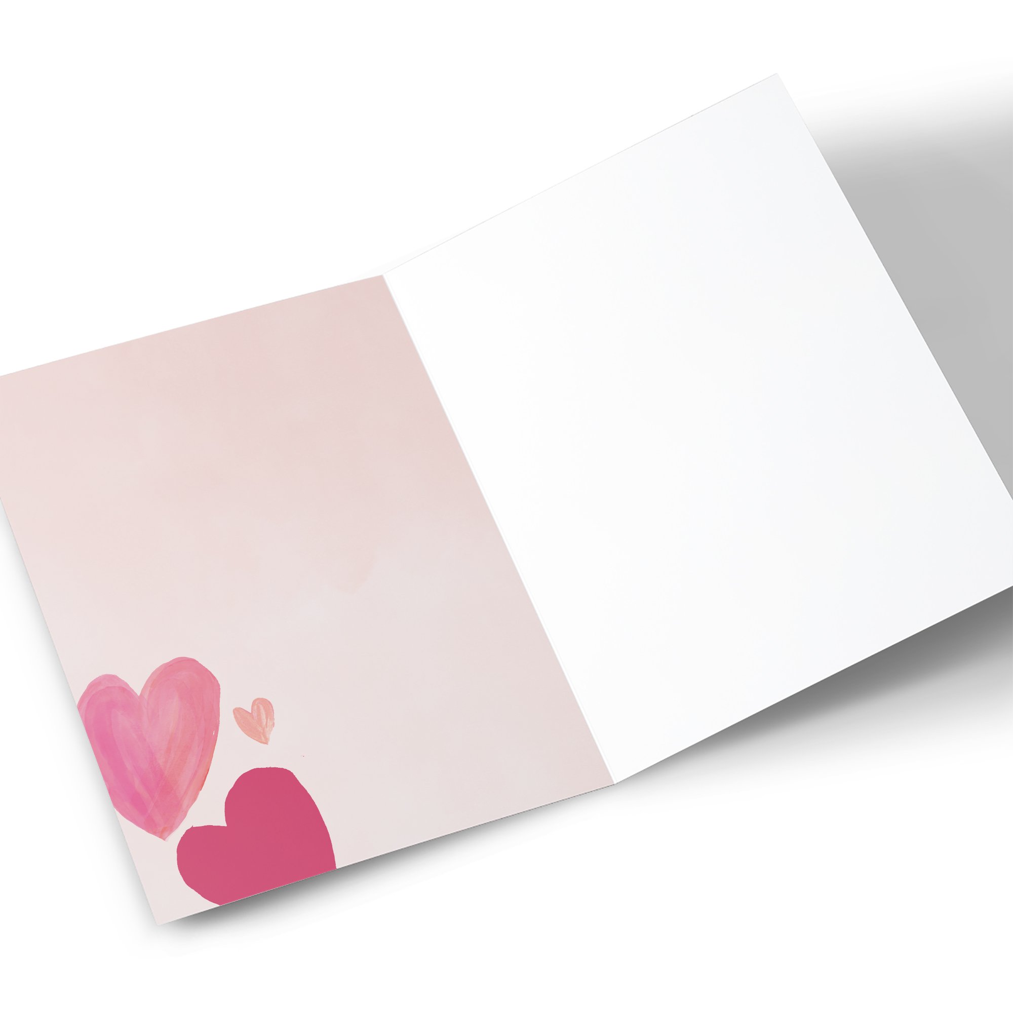 Photo Engagement Card - Romantic Flower Heart