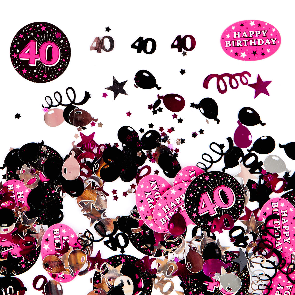 40th Birthday Pink Foiletti