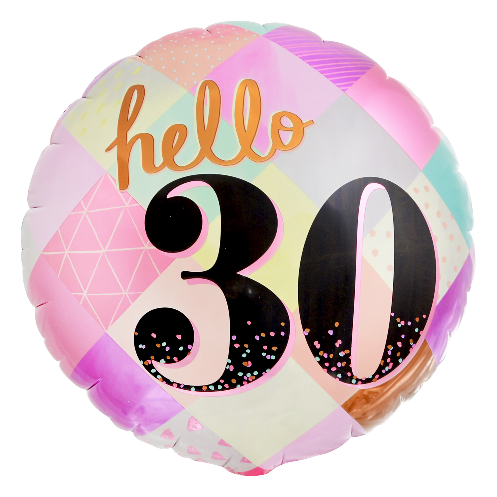 Hello 30th Birthday 18-Inch Foil Helium Balloon 