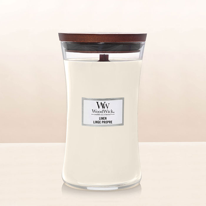 Woodwick Linen Candle
