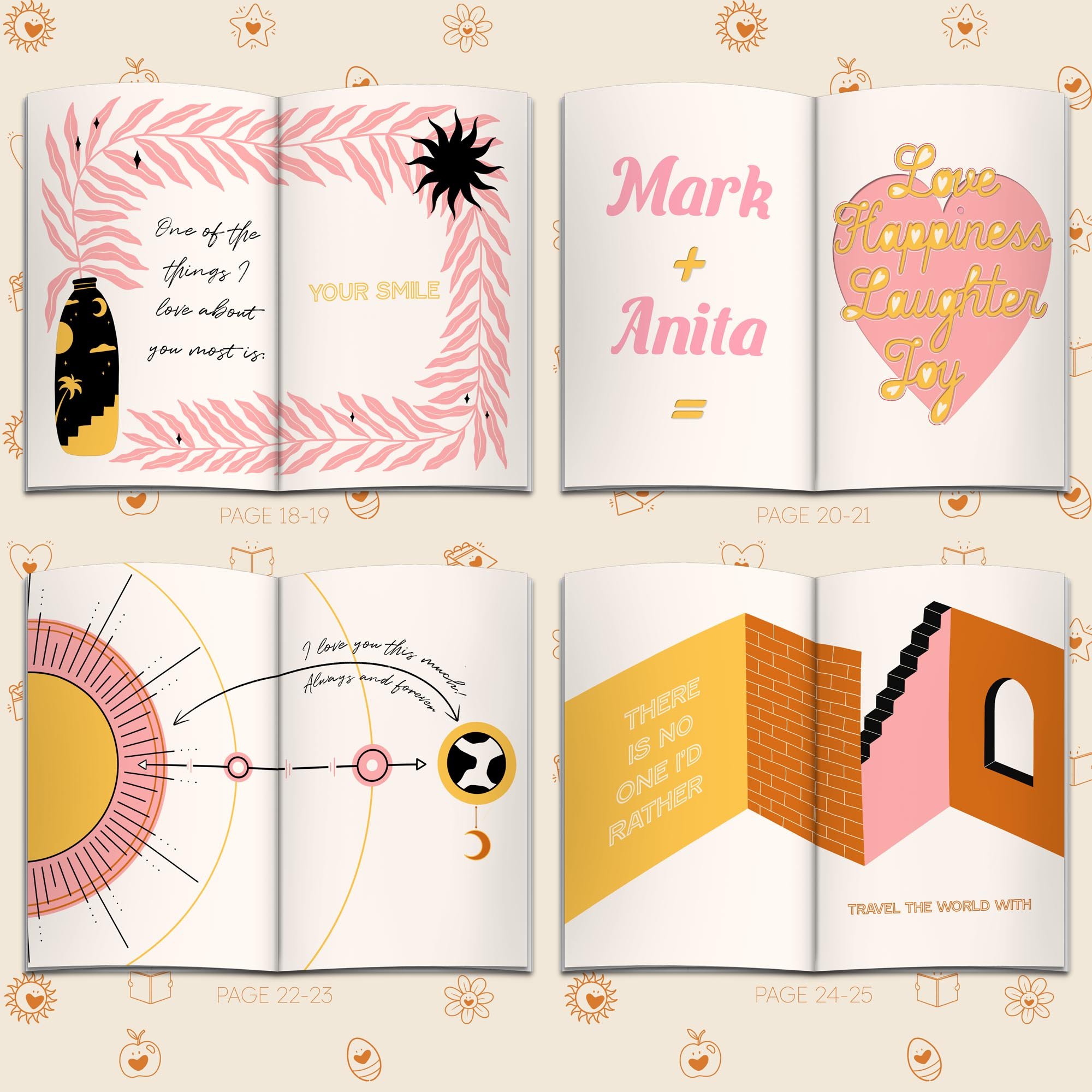 Personalised First Wedding Anniversary Book 