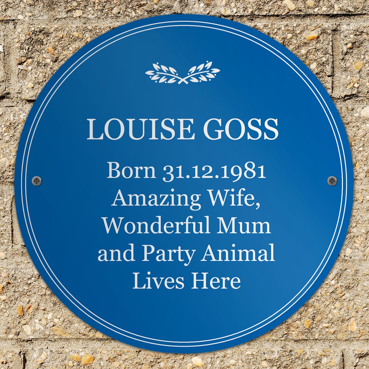 Personalised Heritage Blue Plaque