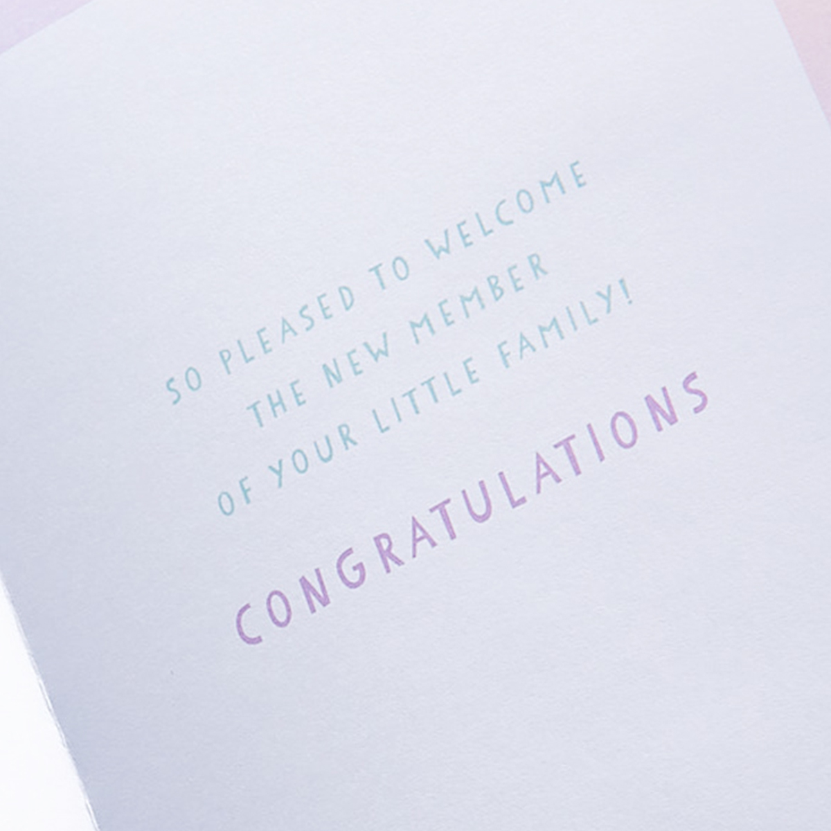 New Baby Card - Rainbow Ombre