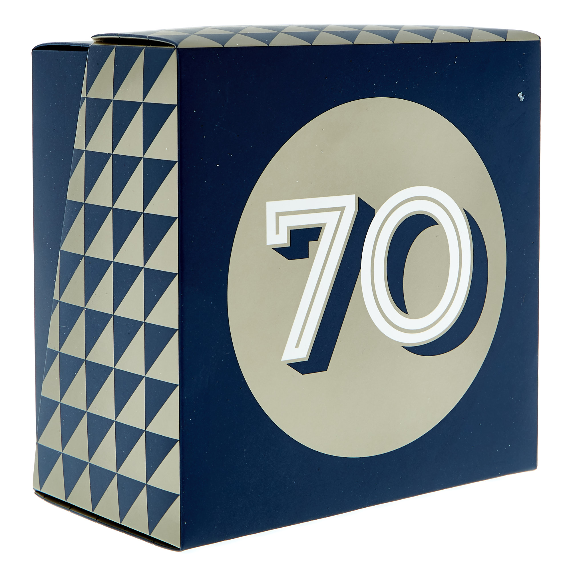 70th Birthday Mug In A Box - Blue & Gold 