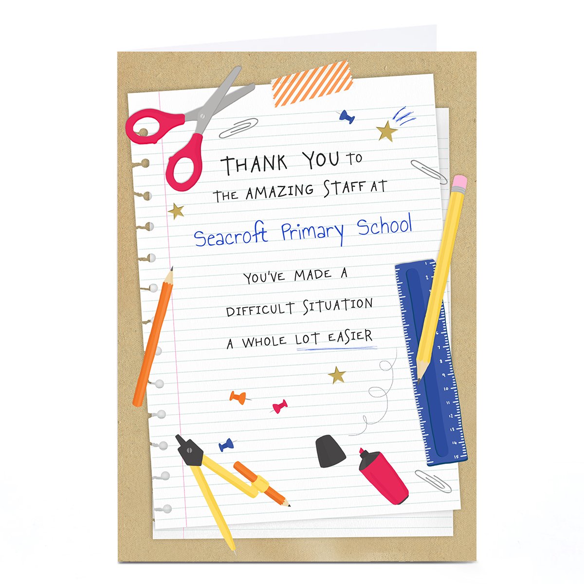 Personalised Thank You Card - A Whole Lot Easier